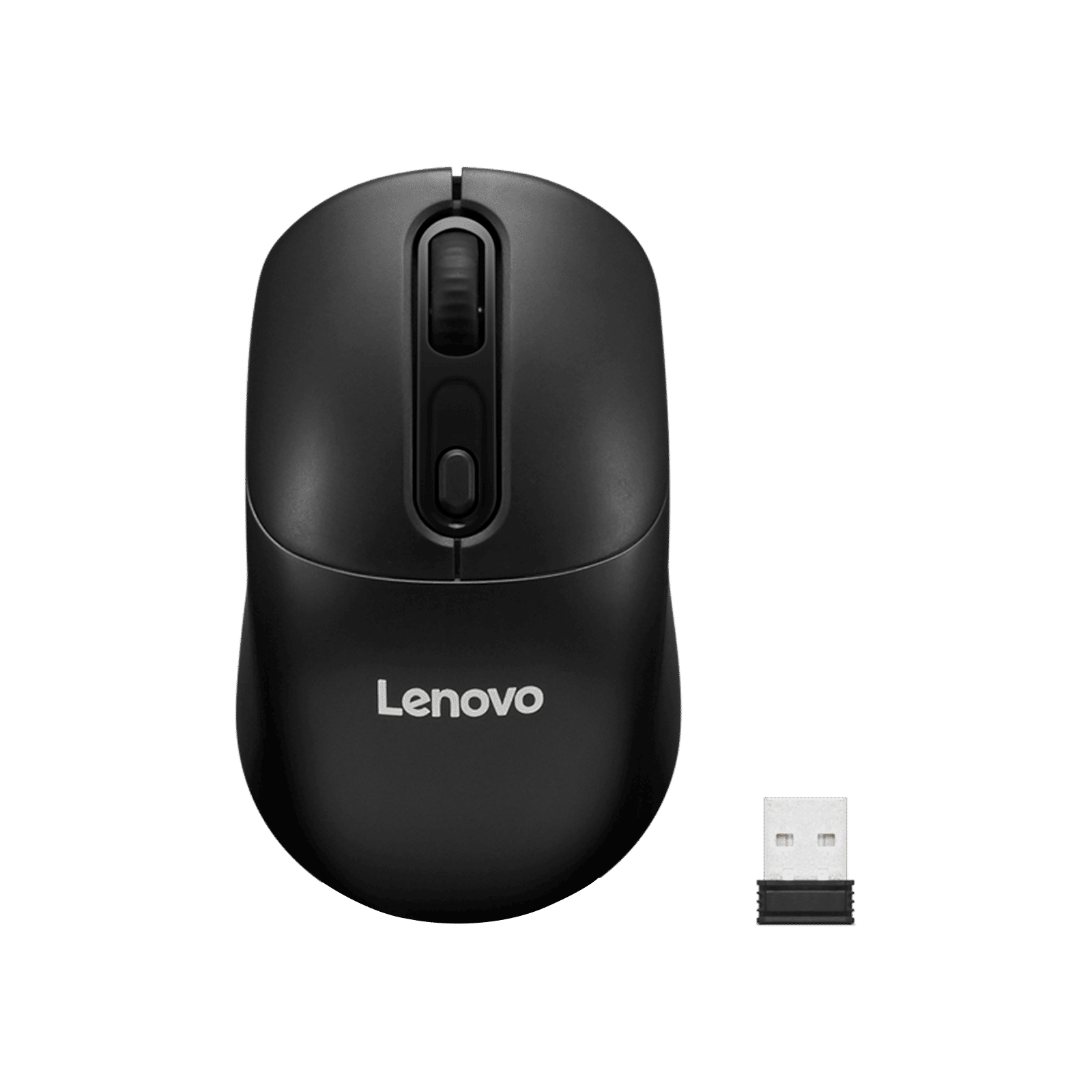 Lenovo 210 USB A 2.4GHz Wireless Optical Mouse (1600 DPI Adjustable, Ambidextrous Design, Black)