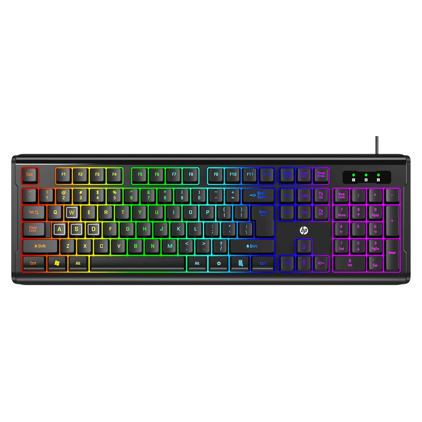 HP K280 Wired Gaming Keyboard with 3-Zone RGB Backlit (Spill Resistanc, Black)