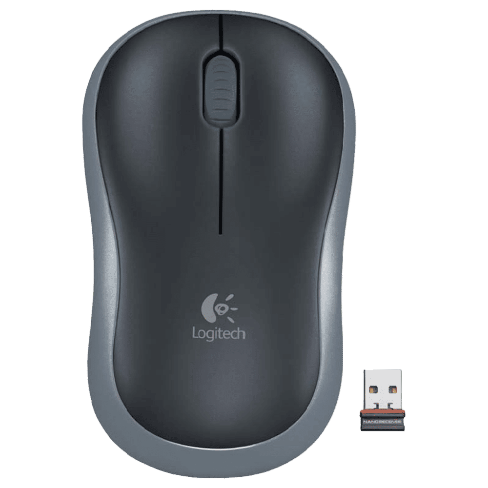 logitech M185 2.4GHz Wireless Smooth Optical Tracking Mouse (1000 DPI, Plug & Play, Grey)