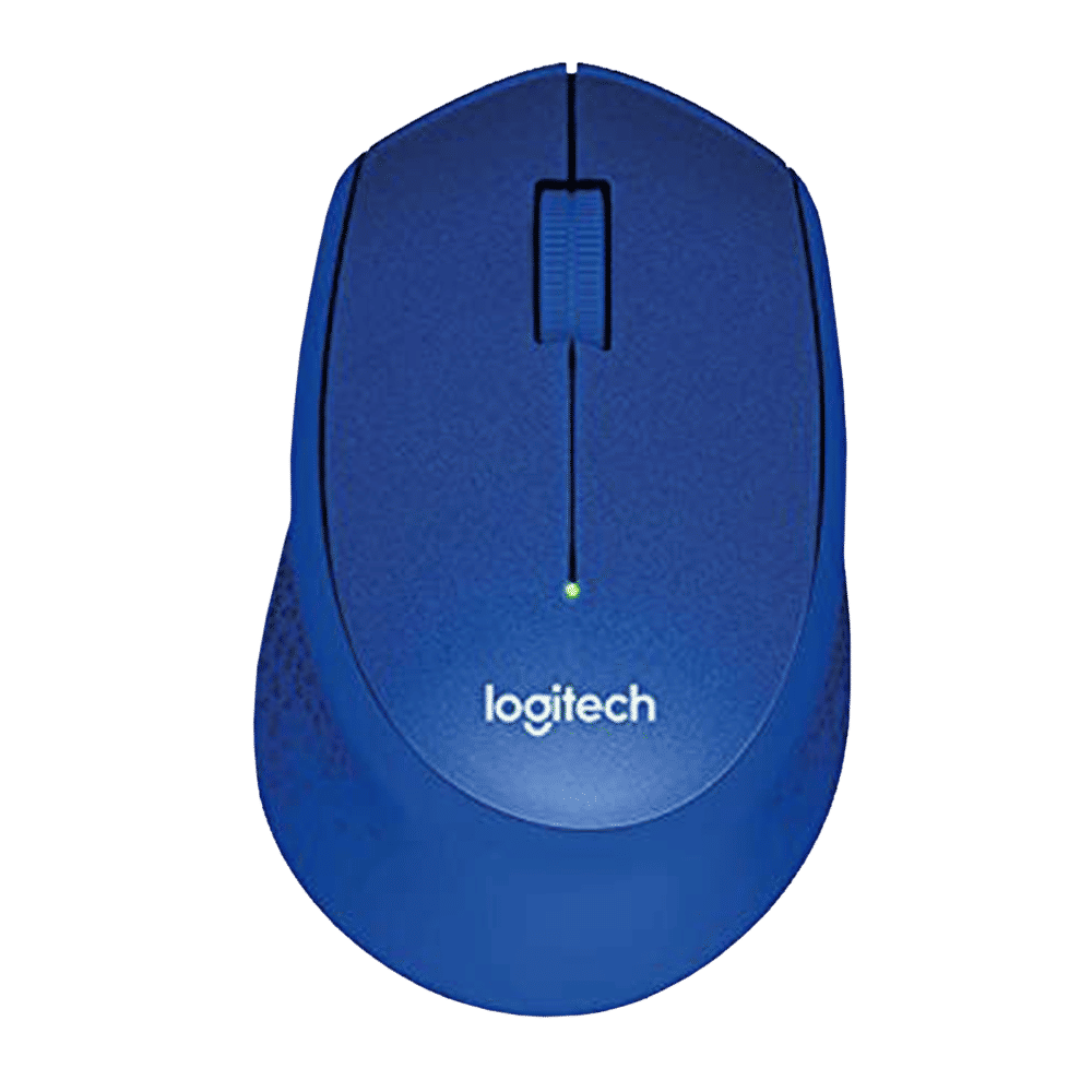 logitech M331 Plus Wireless Optical Mouse with Silent Click Buttons (1000 DPI, Plug & Play, Blue)