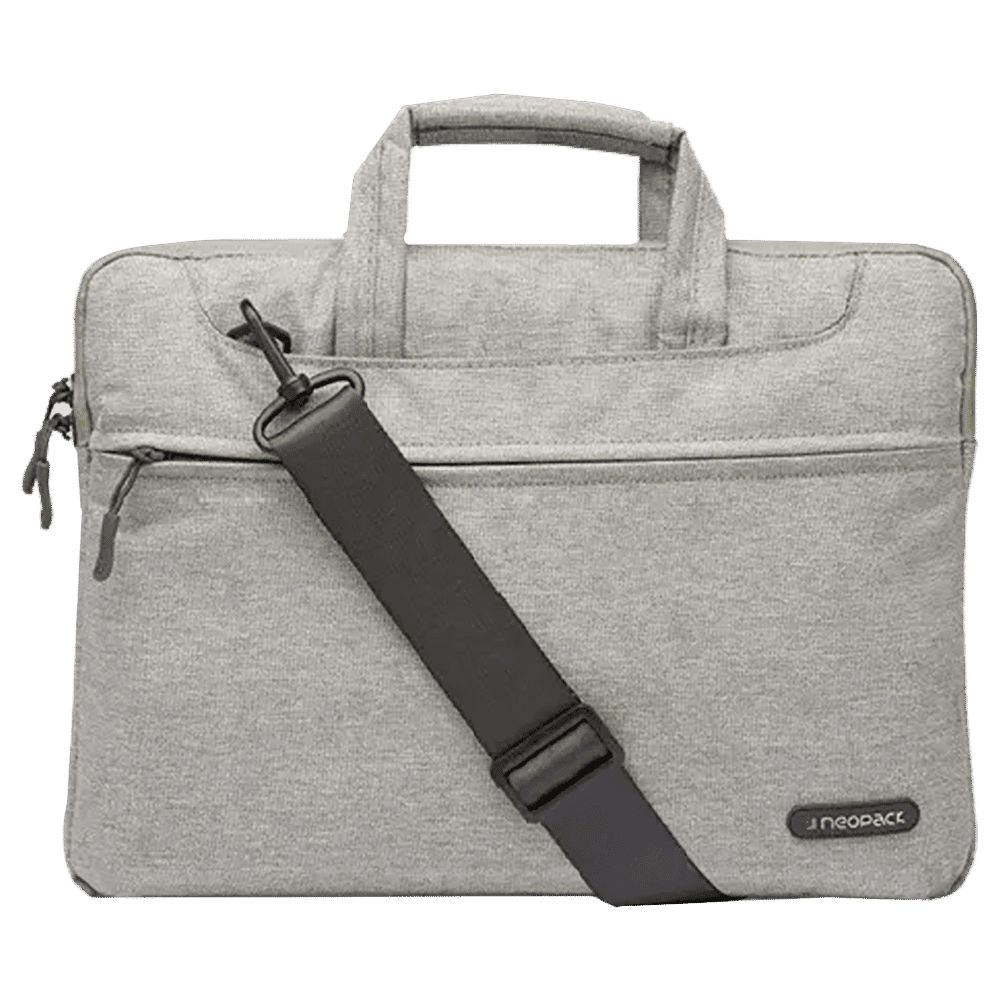 neopack Svelte Nylon Laptop Sling Bag for 13.3 & 14.2 Inch Laptop (Lightweight, Stone Grey)