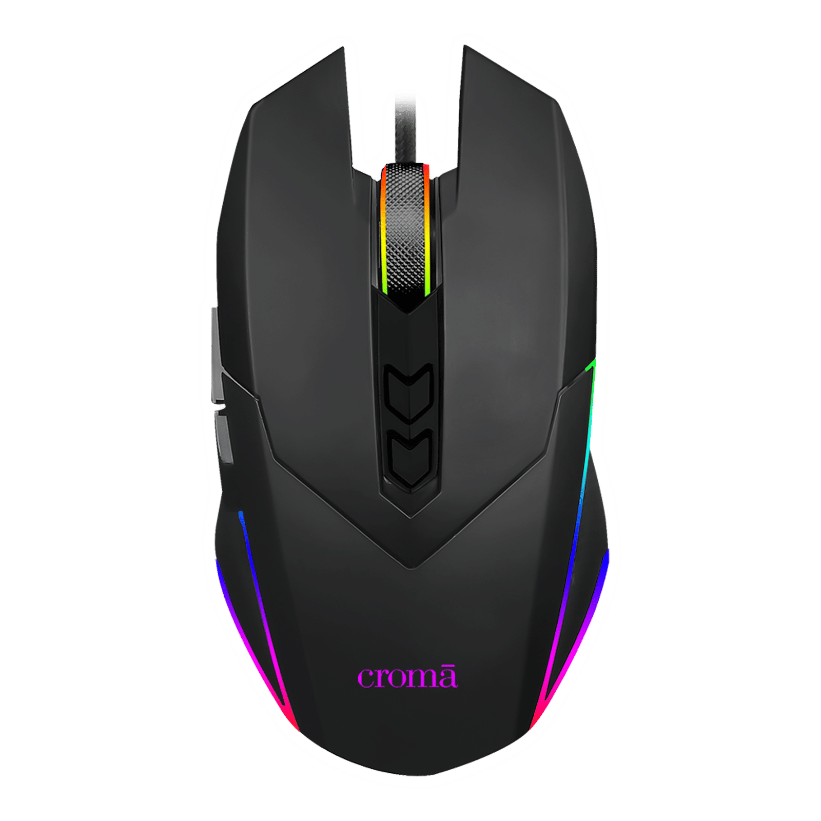 Croma Pro Wired Optical Gaming Mouse (3200 DPI Adjustable, Lightsync RGB, Black)