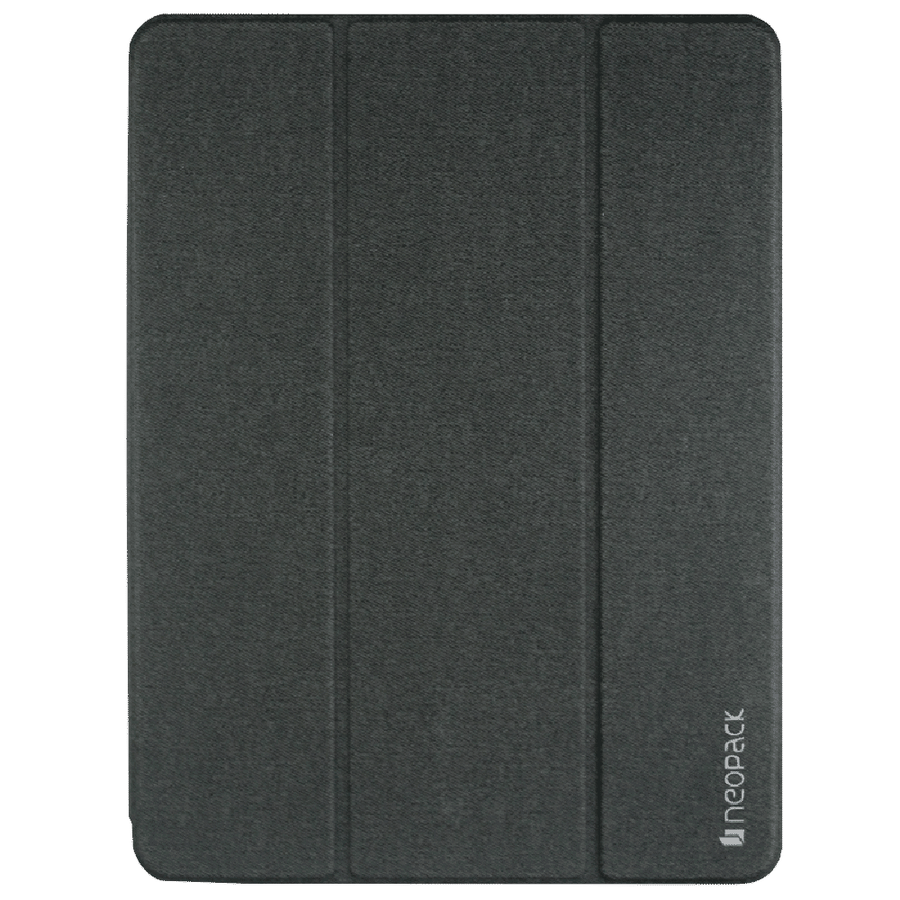 Neopack Delta Polyurethane Flip Cover for Apple iPad Pro (5th Gen) (With Pencil Holder, Black)