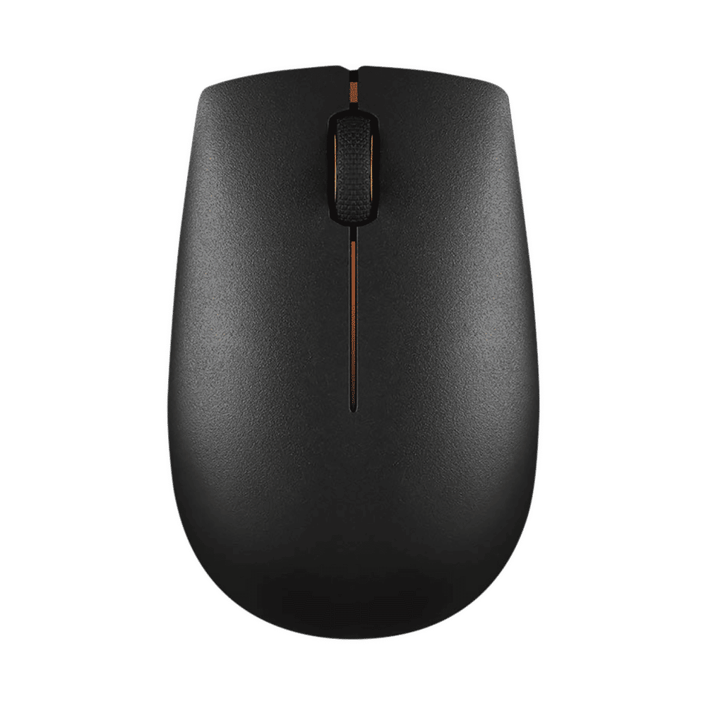 Lenovo 300 Wireless Optical Mouse (1000 DPI, Ergonomic Design, Black)