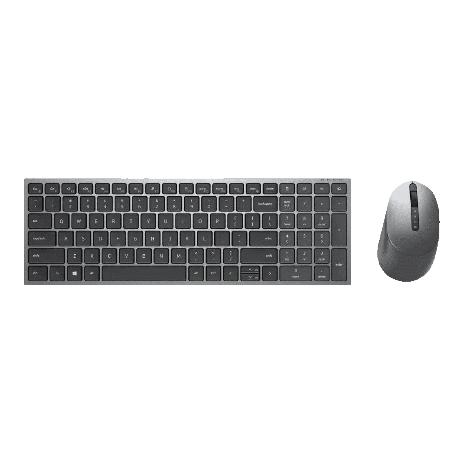 DELL KM7120W Wireless Keyboard & Mouse Combo (1600 DPI, Movement Detection Technology, Titan Grey)