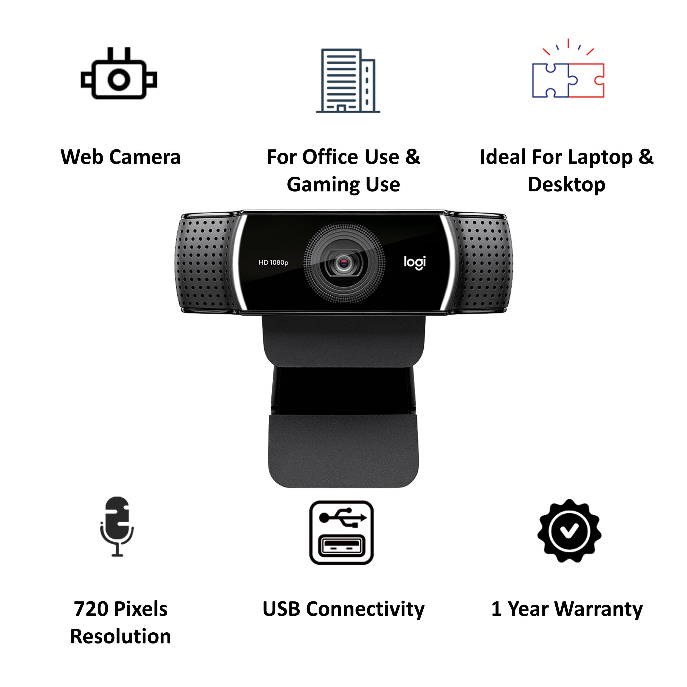 Buy Logitech C922 Pro USB 1080p Web Cam (Automatic Low Light