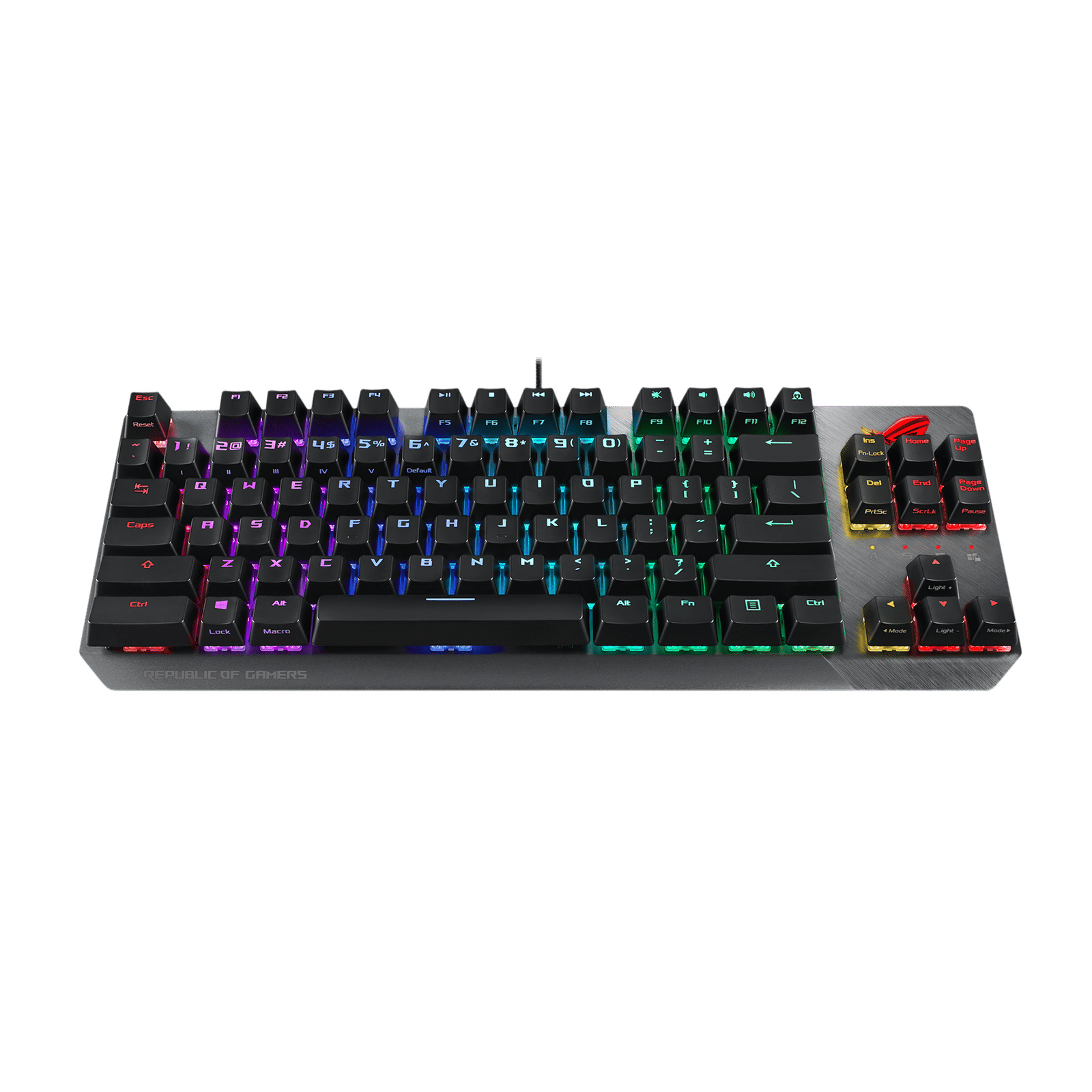 ASUS ROG Strix Scope TKL Wired Gaming Keyboard with Mechanical RGB Keys (Aura Sync lighting, Black & Grey)
