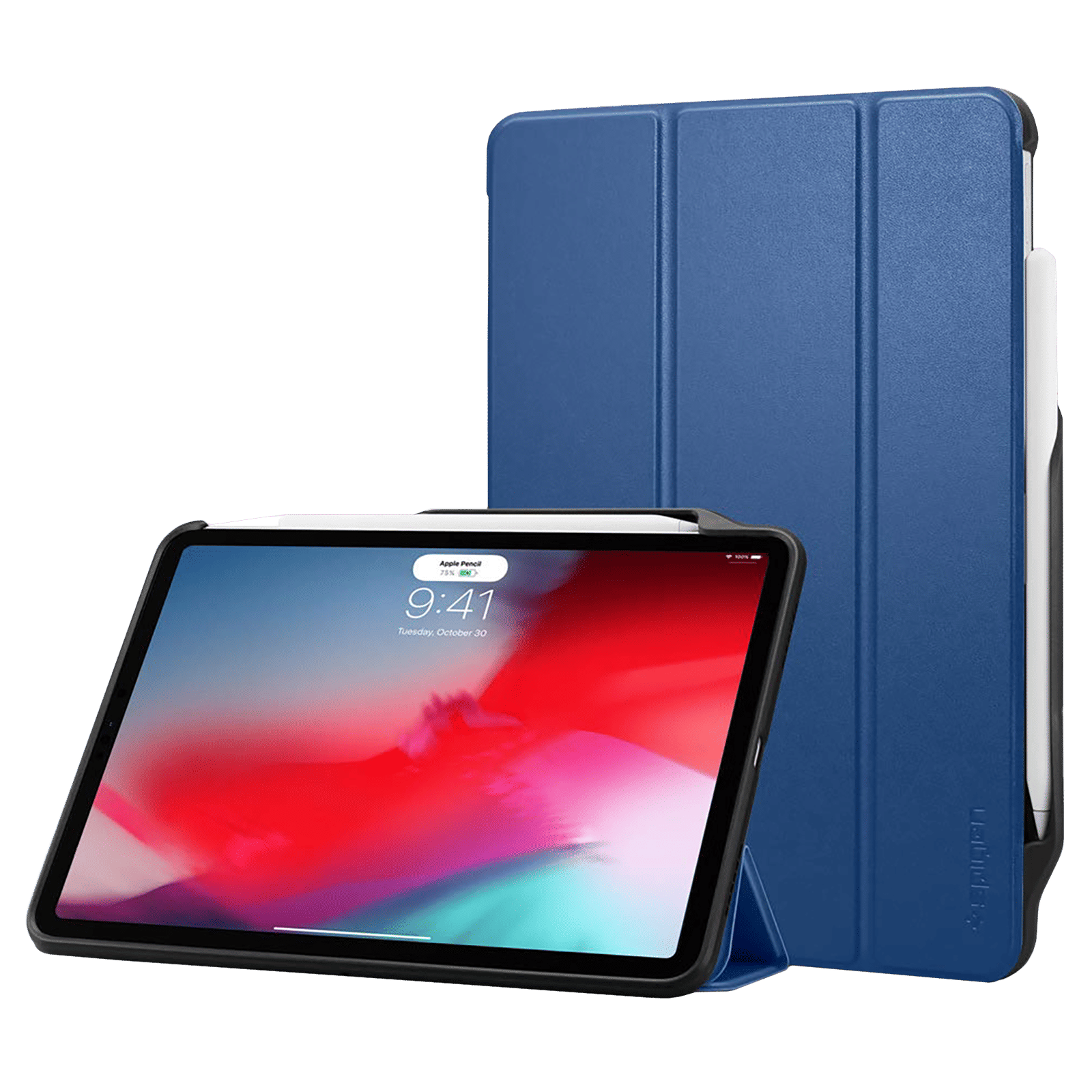 Spigen Smart Fold 2 Polycarbonate, TPU Flip Cover for Apple iPad Pro (Built-in Pen Slot, Blue)
