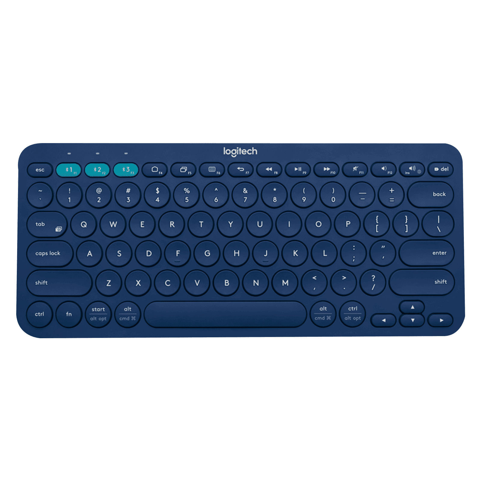 logitech K380 Bluetooth 3.0 Wireless Keyboard with Multi Device Connectivity (Low Profile Scissor Keys, Blue)