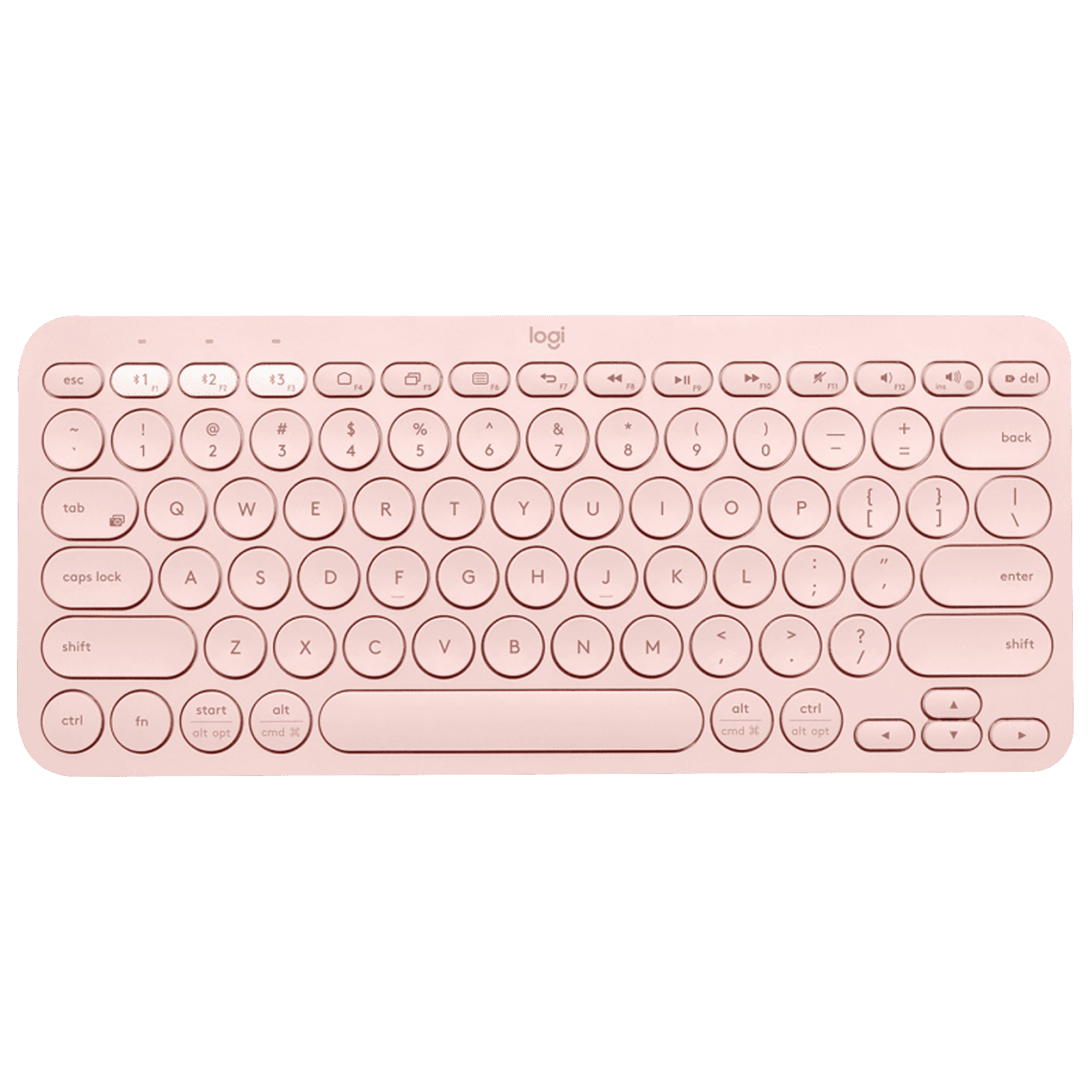 logitech K380 Bluetooth 3.0 Wireless Keyboard with Multi Device Connectivity (Low Profile Scissor Keys, Rose)