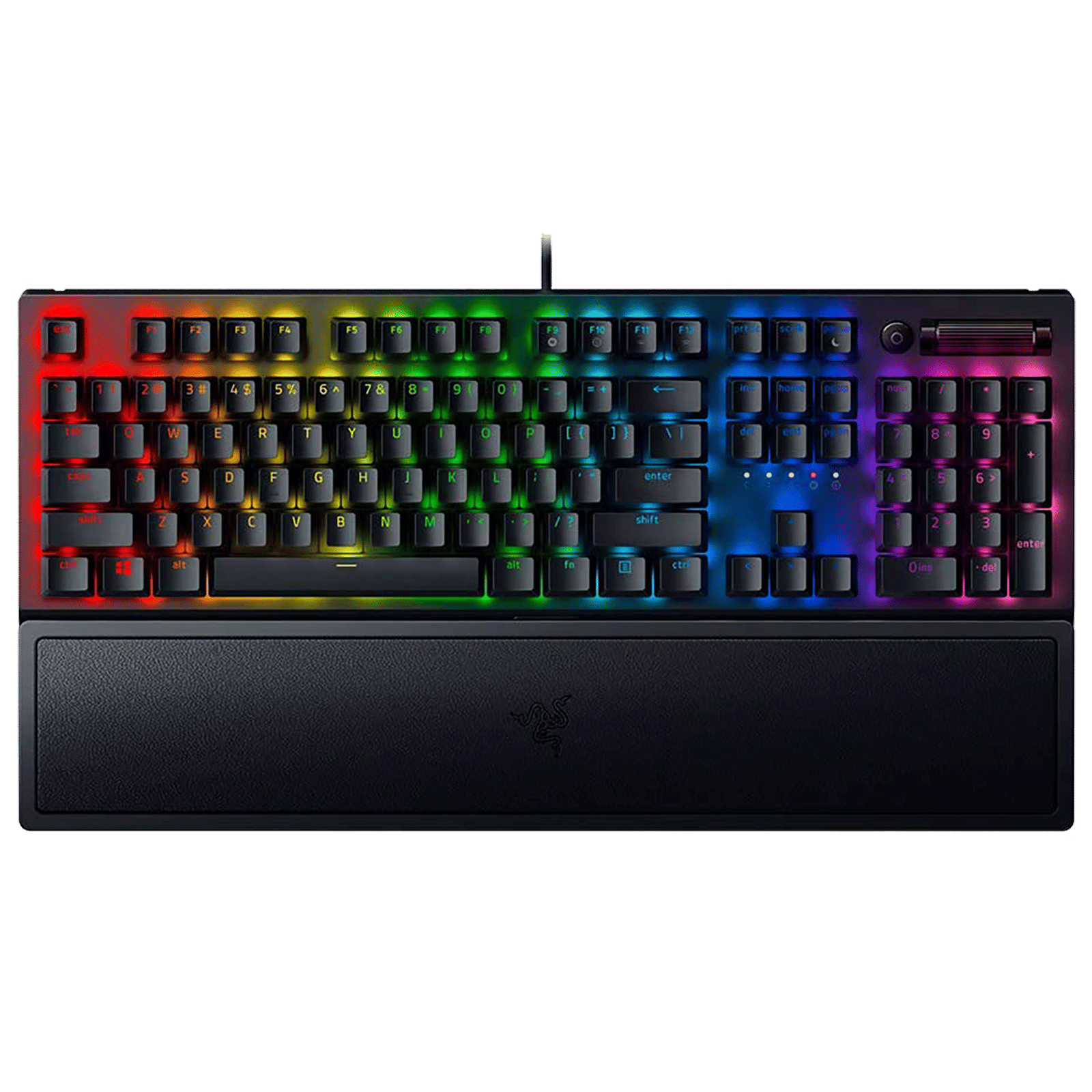 RAZER BlackWidow V3 Wired Gaming Keyboard with Backlit Keys (Ergonomic Wrist Rest, Black)