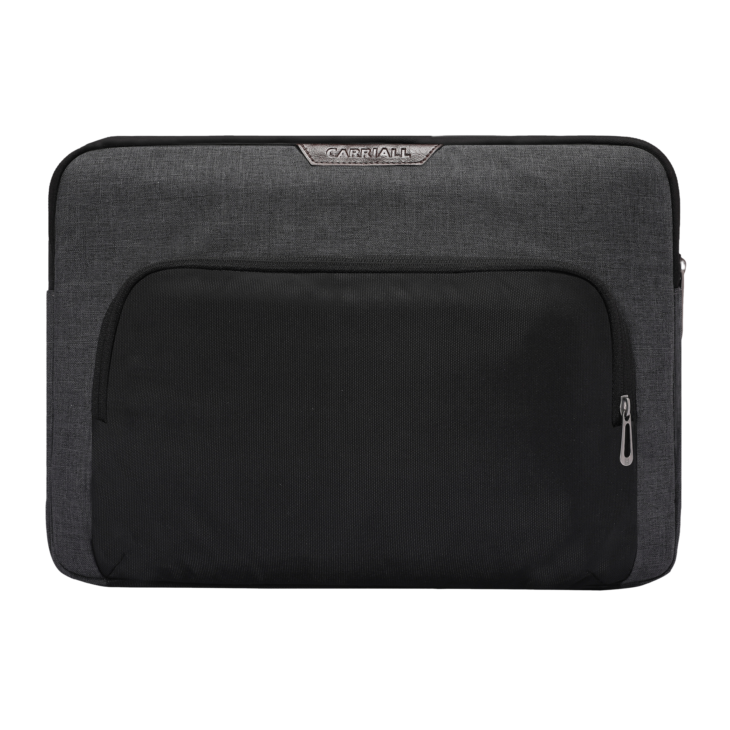 Carriall Noble Fabric, Polyester Laptop Sleeve for 13 Inch Laptop (Water Resistant, Black/Grey)