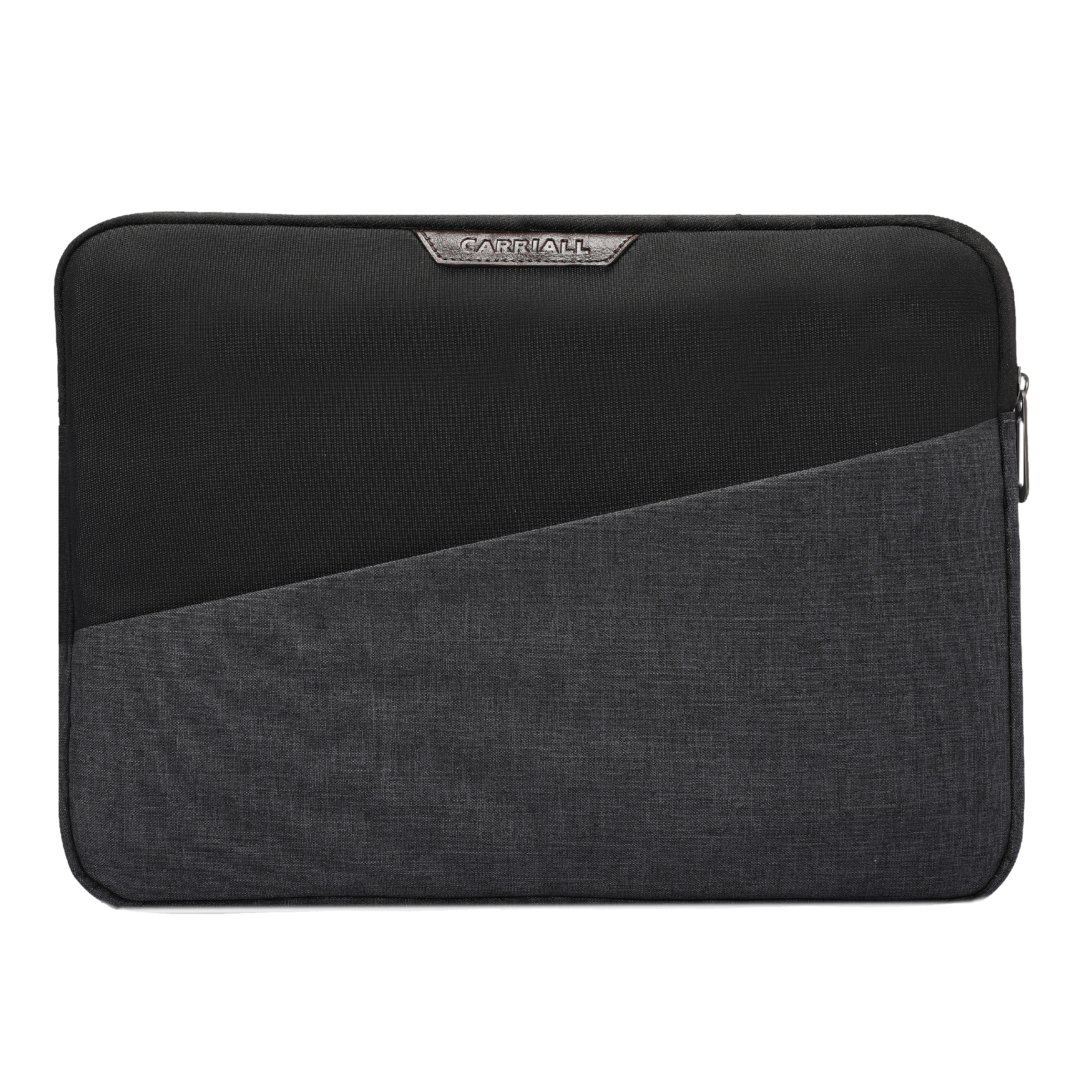 Carriall Ascent Fabric, Polyester Laptop Sleeve for 13 Inch Laptop (Water Resistant, Black/Grey)