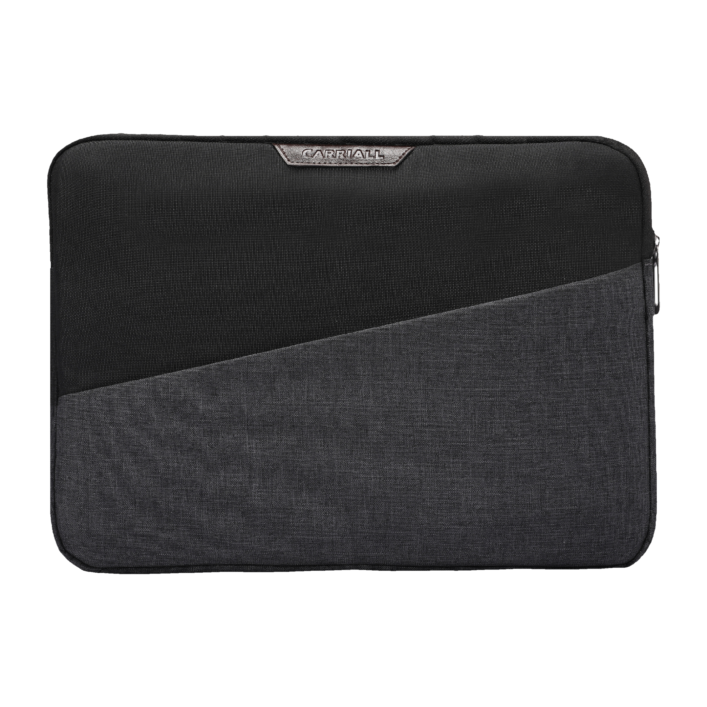Carriall Ascent Fabric, Polyester Laptop Sleeve for 16 Inch Laptop (Water Resistant, Black/Grey)