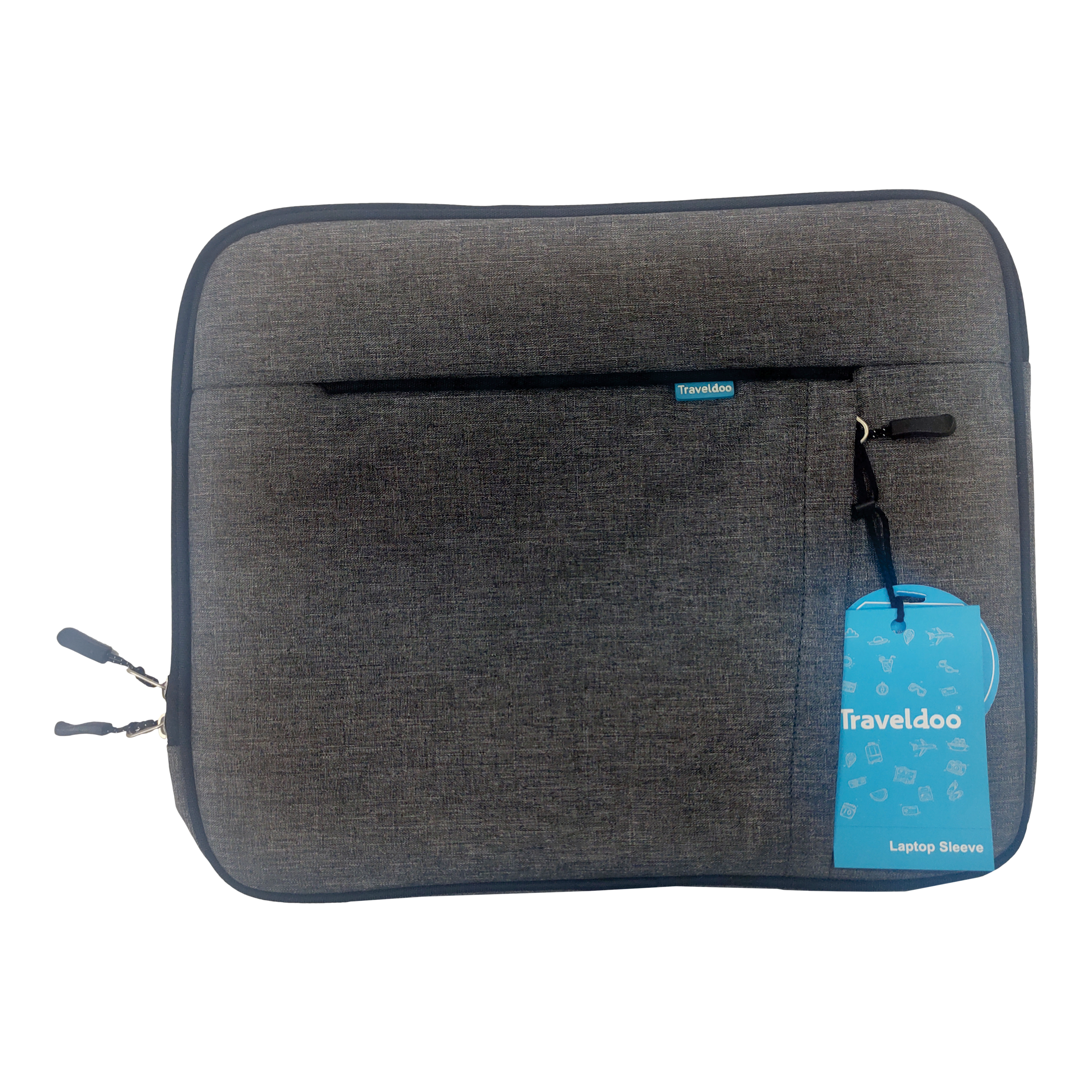 Traveldoo Nylon Laptop Sleeve for 14 Inch Laptop (Lightweight, Grey)