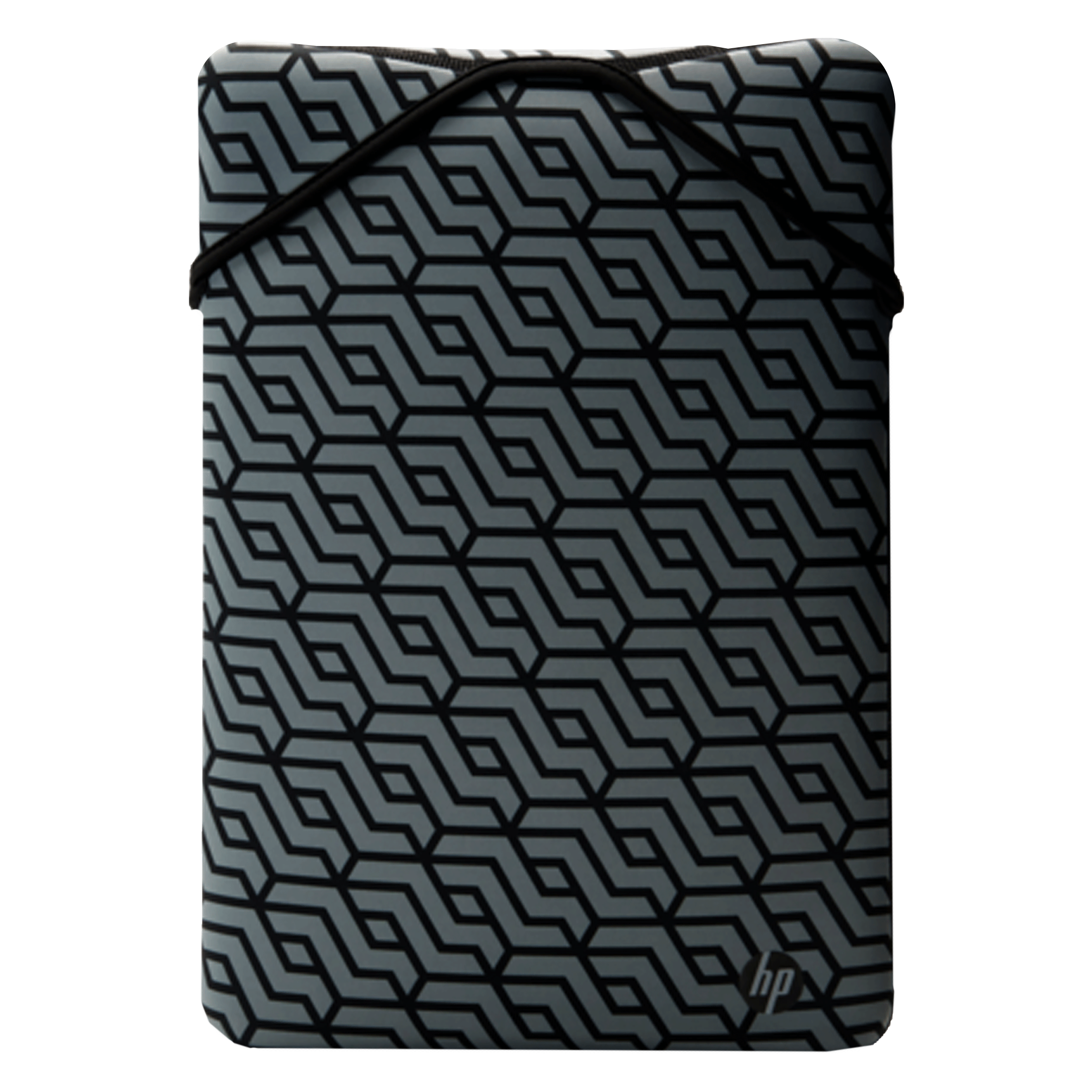 HP Reversible Geo Neoprene Laptop Sleeve for 15.6 Inch Laptop (Dependable Protection, Black/Grey)