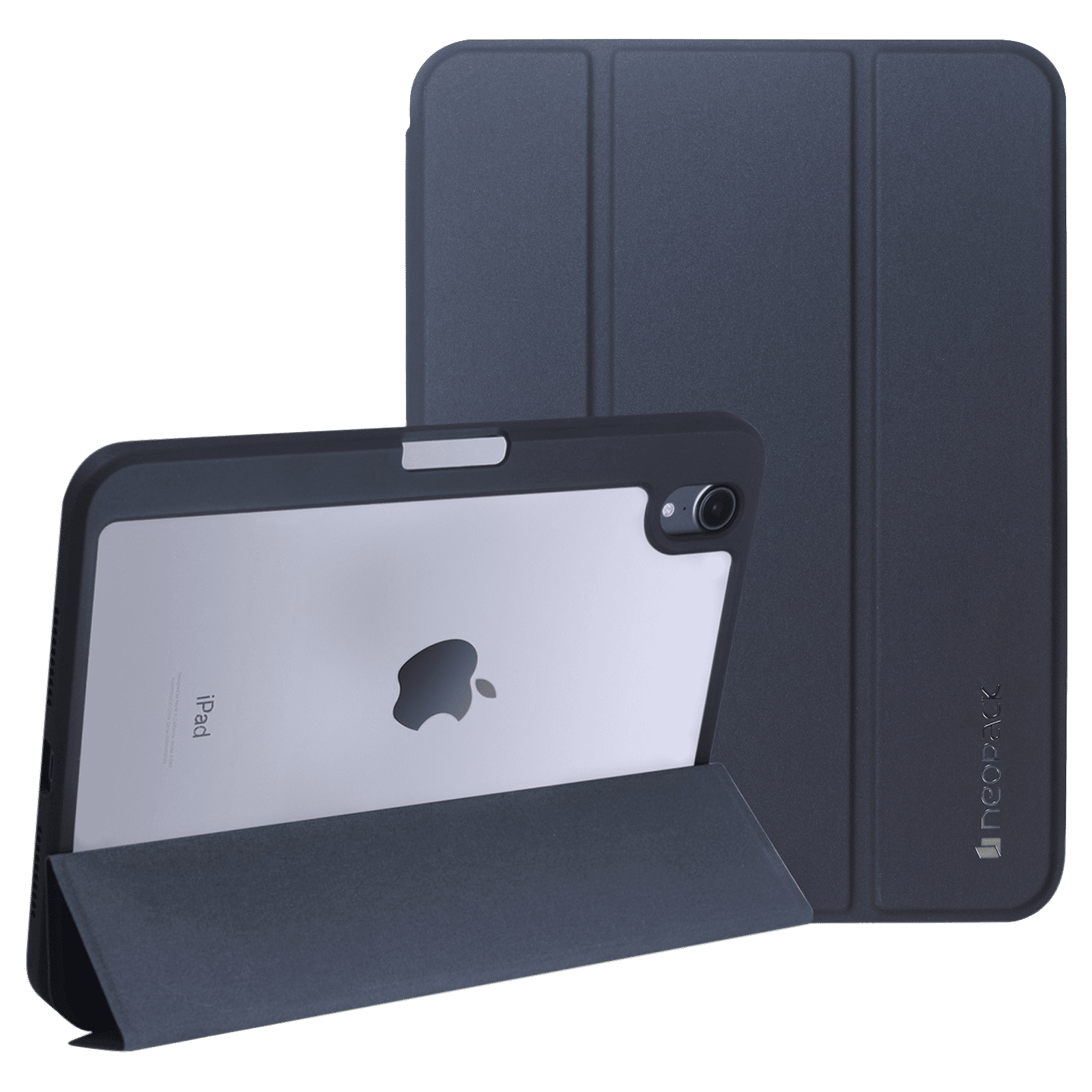 Neopack Delta TPU Back Case for Apple iPad (All Gen) (With Pencil Holder, Midnight Blue)