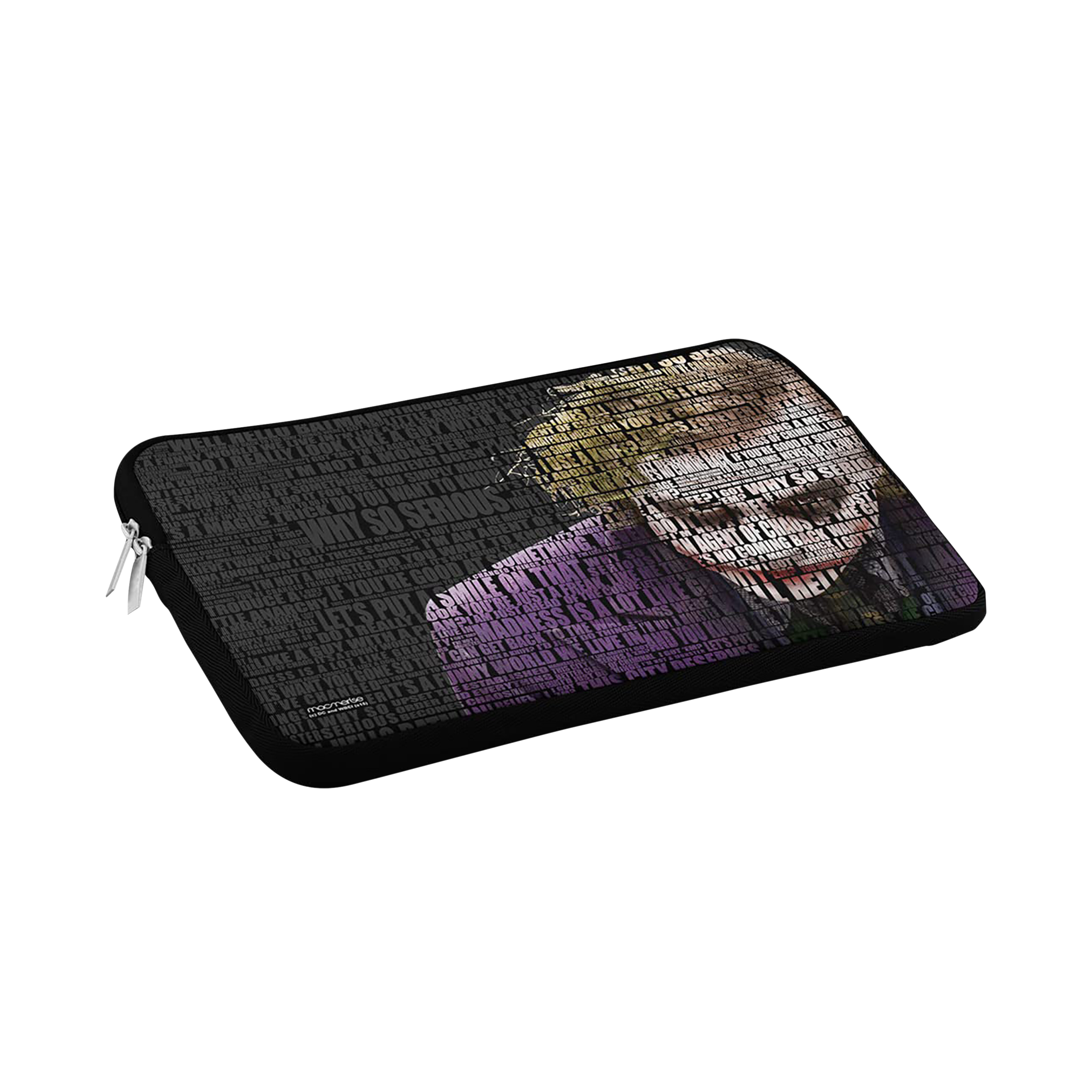 macmerise Joker Quotes Neoprene Laptop Sleeve for 15 Inch Laptop (Water Resistant, Multi Color)