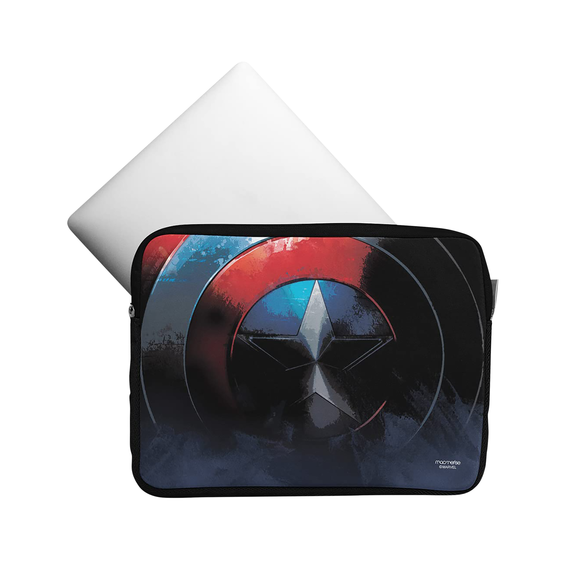 macmerise Grunge Cap Shield Neoprene Laptop Sleeve for 15 Inch Laptop (Water Resistant, Multi Color)