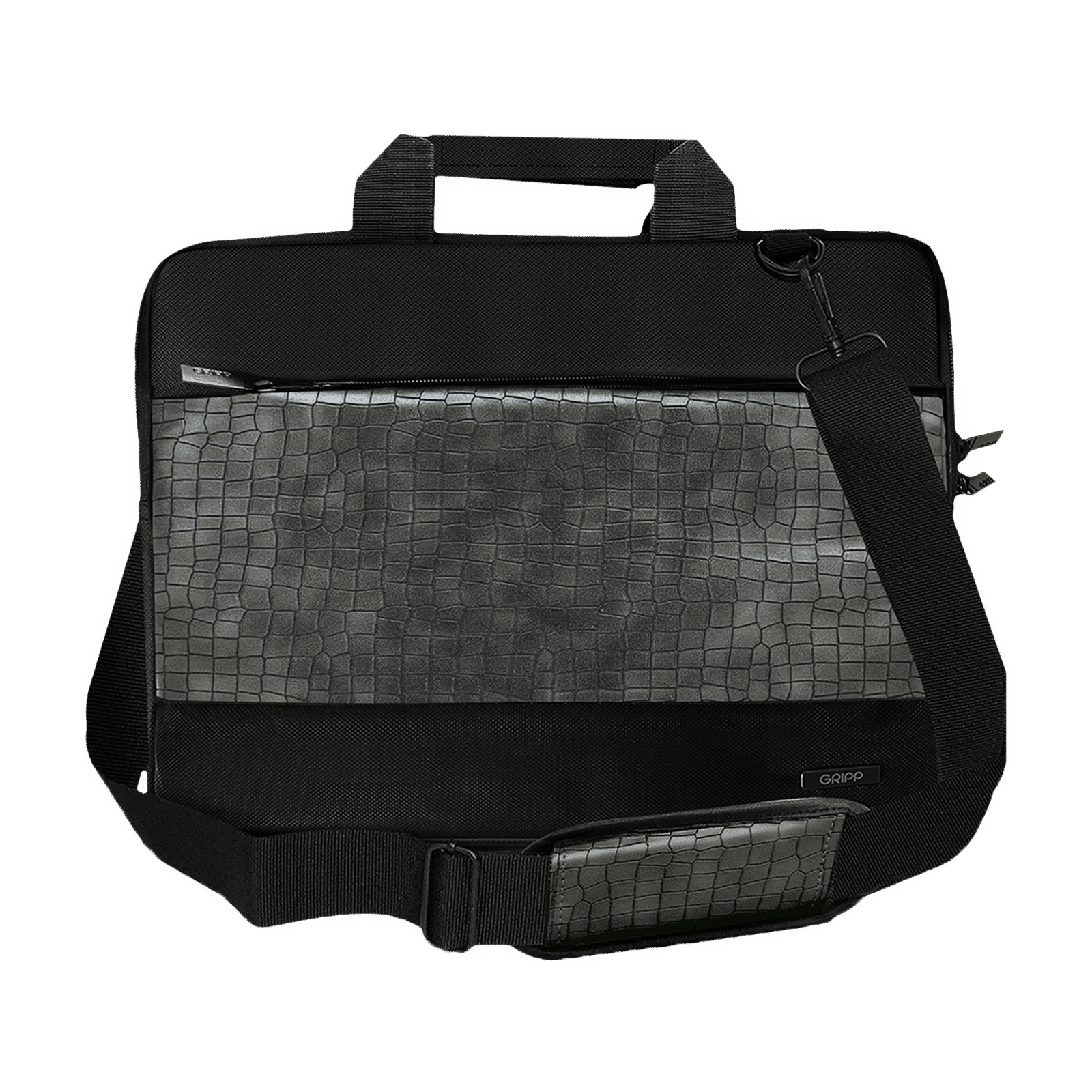 GRIPP Croc Compact Nylon Laptop Sling Bag for 13.3 & 14 Inch Laptop (Water Repellent, Green)