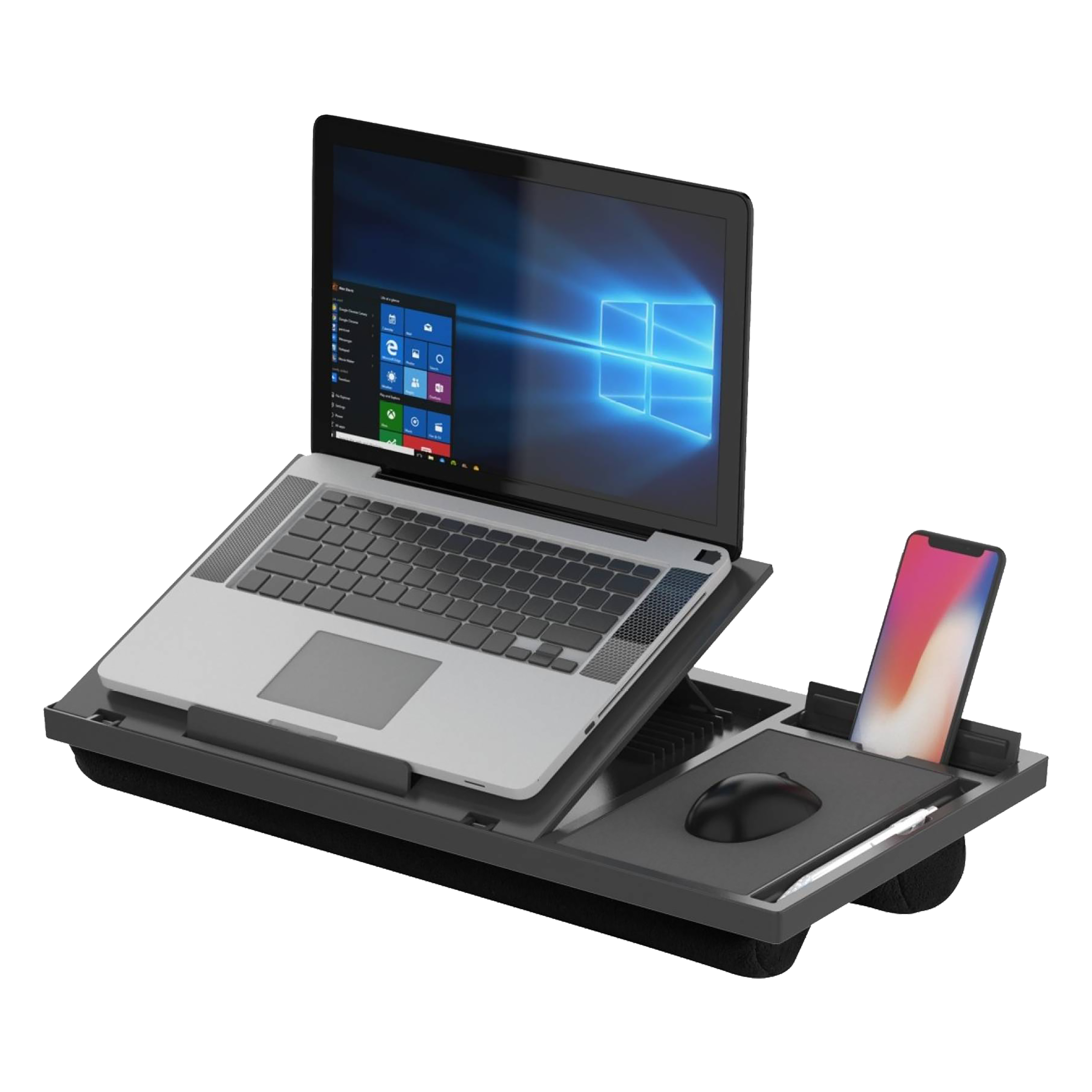 PORTRONICS My Buddy G Laptop Stand For Laptop Mobile (Anti-Skid Design,  POR 1365, Black)