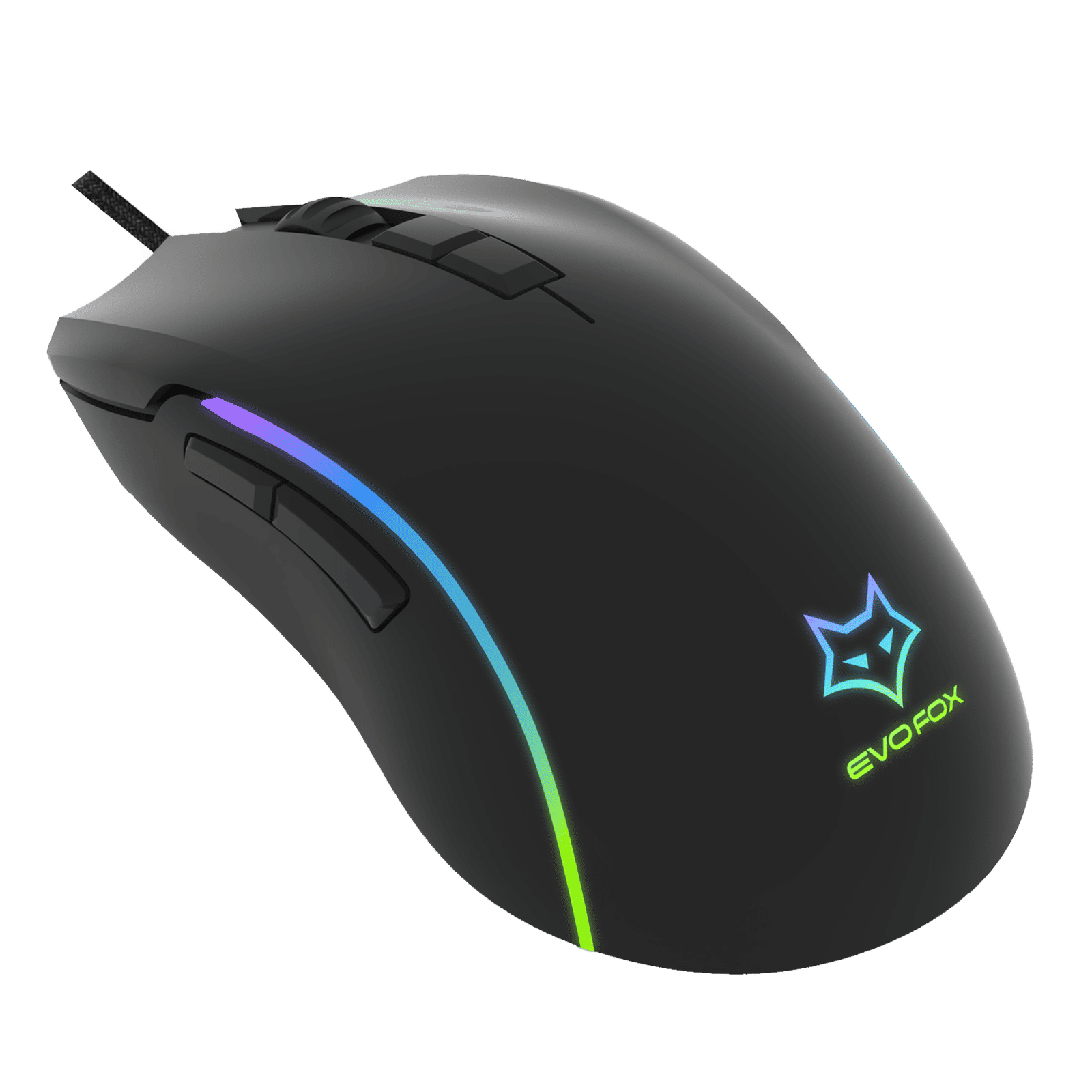 AMKETTE EvoFox Phantom Pro Wired Optical Gaming Mouse (6400 DPI, Ergonomic Design, Black)