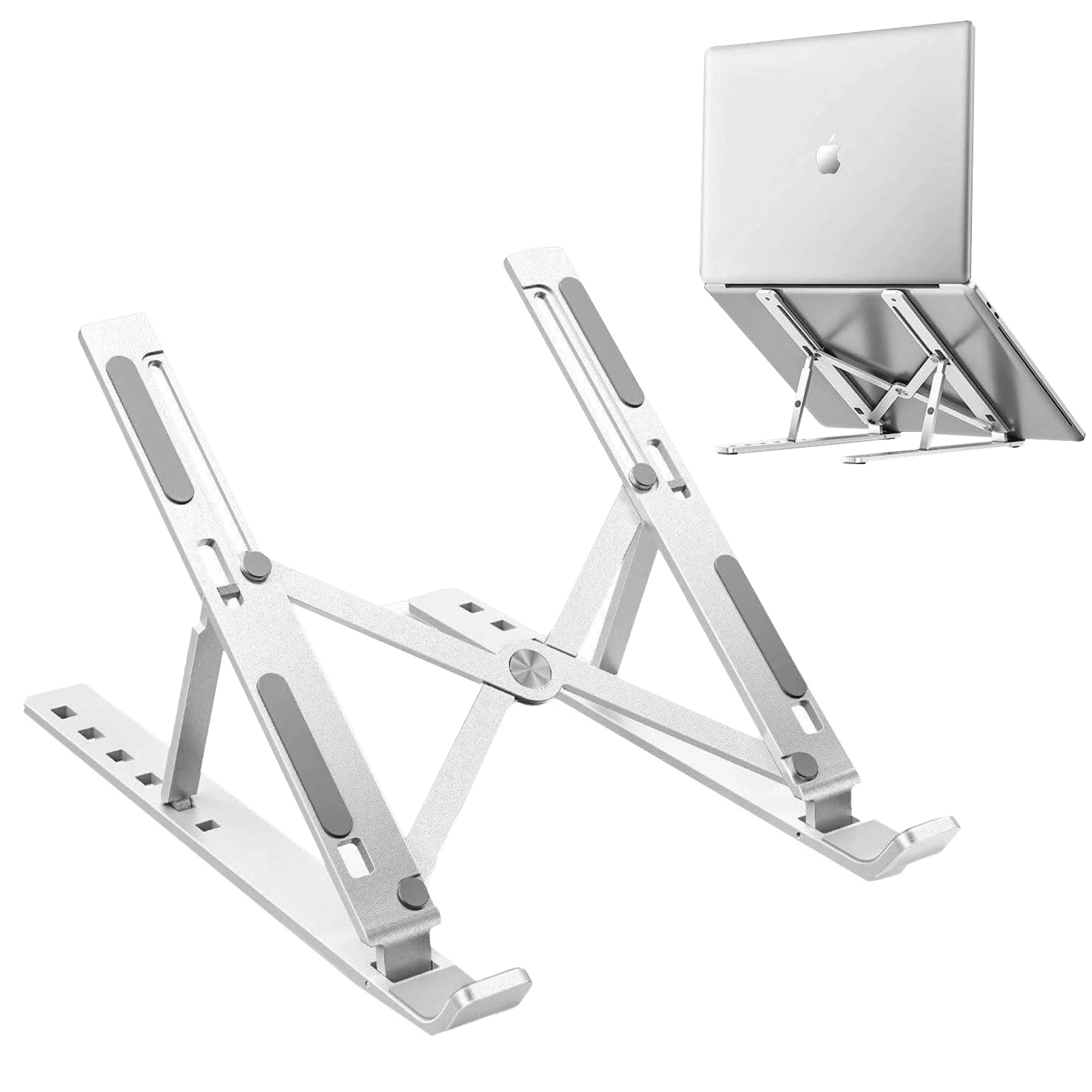 Croma Stand For Laptops Up to 15 Inch (Foldable Design, Silver)