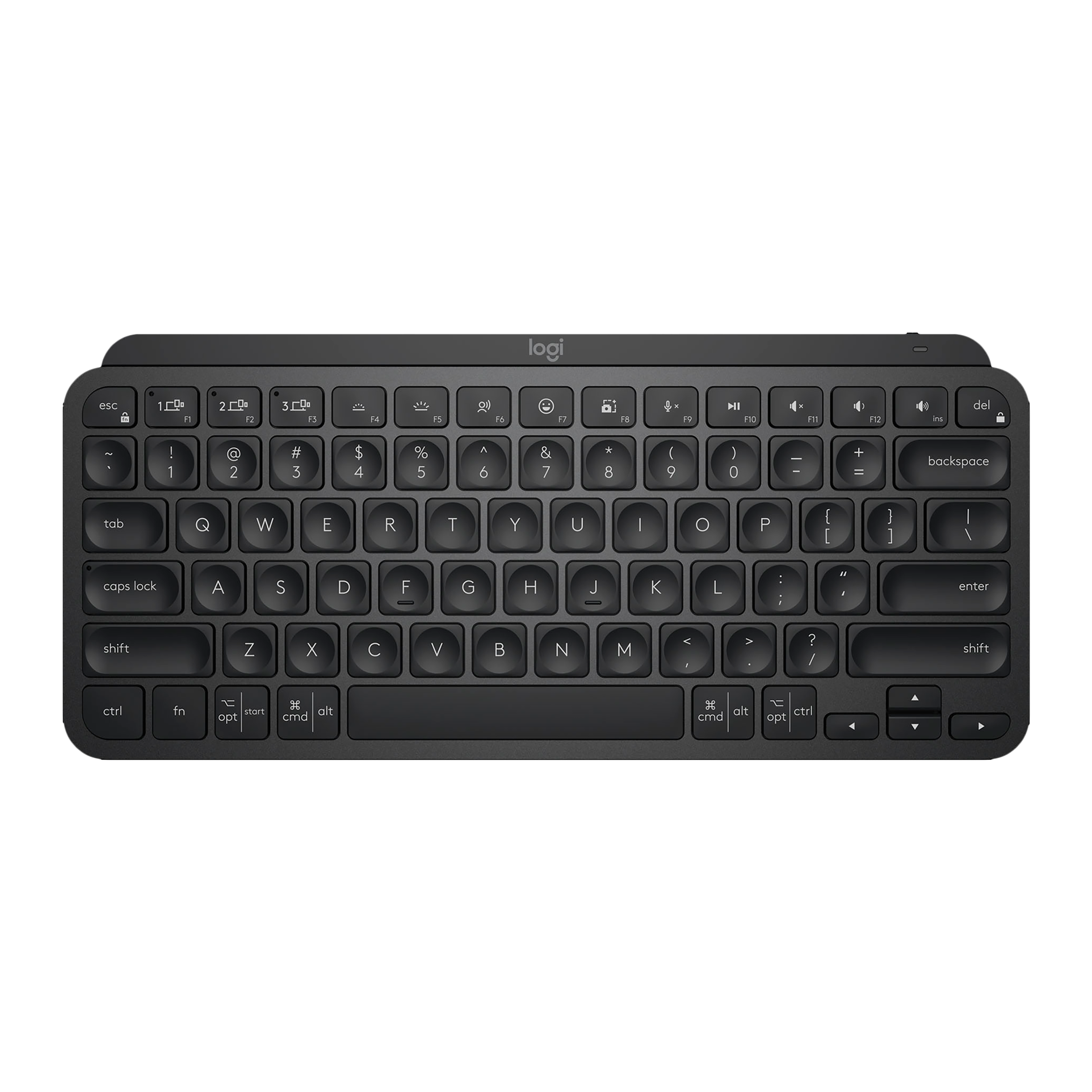 logitech MX Keys Mini Rechargeable Bluetooth Wireless Keyboard with Multi Device Connectivity (Hand Proximity Sensors, Graphite)
