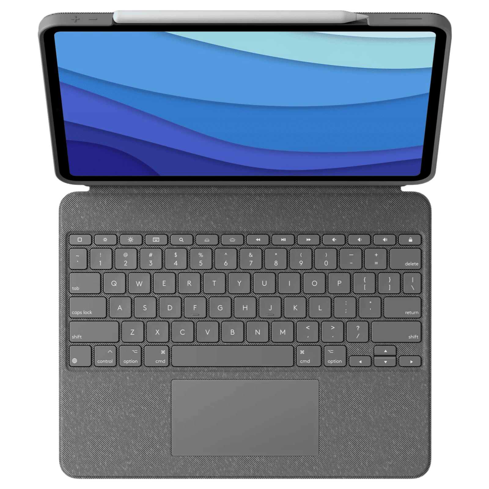 logitech Combo Touch Bluetooth Detachable Keyboard for Apple iPad Pro 12.9 Inch (5th & 6th Gen) with Touchpad (Adjustable Kickstand, Oxford Grey)