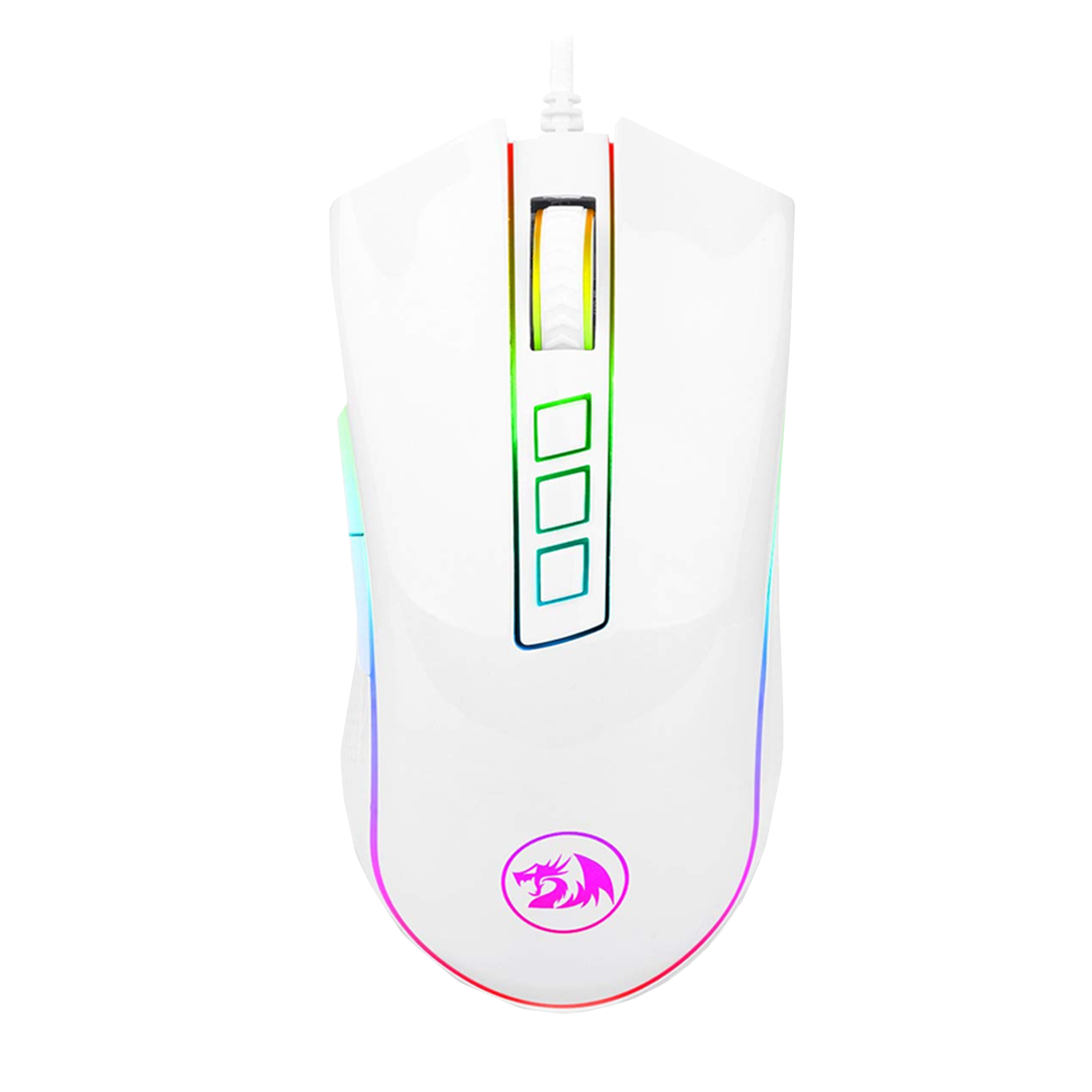 REDRAGON Cobra Wired Optical Gaming Mouse (5000 DPI Adjustable, Ergonomic Design, White)