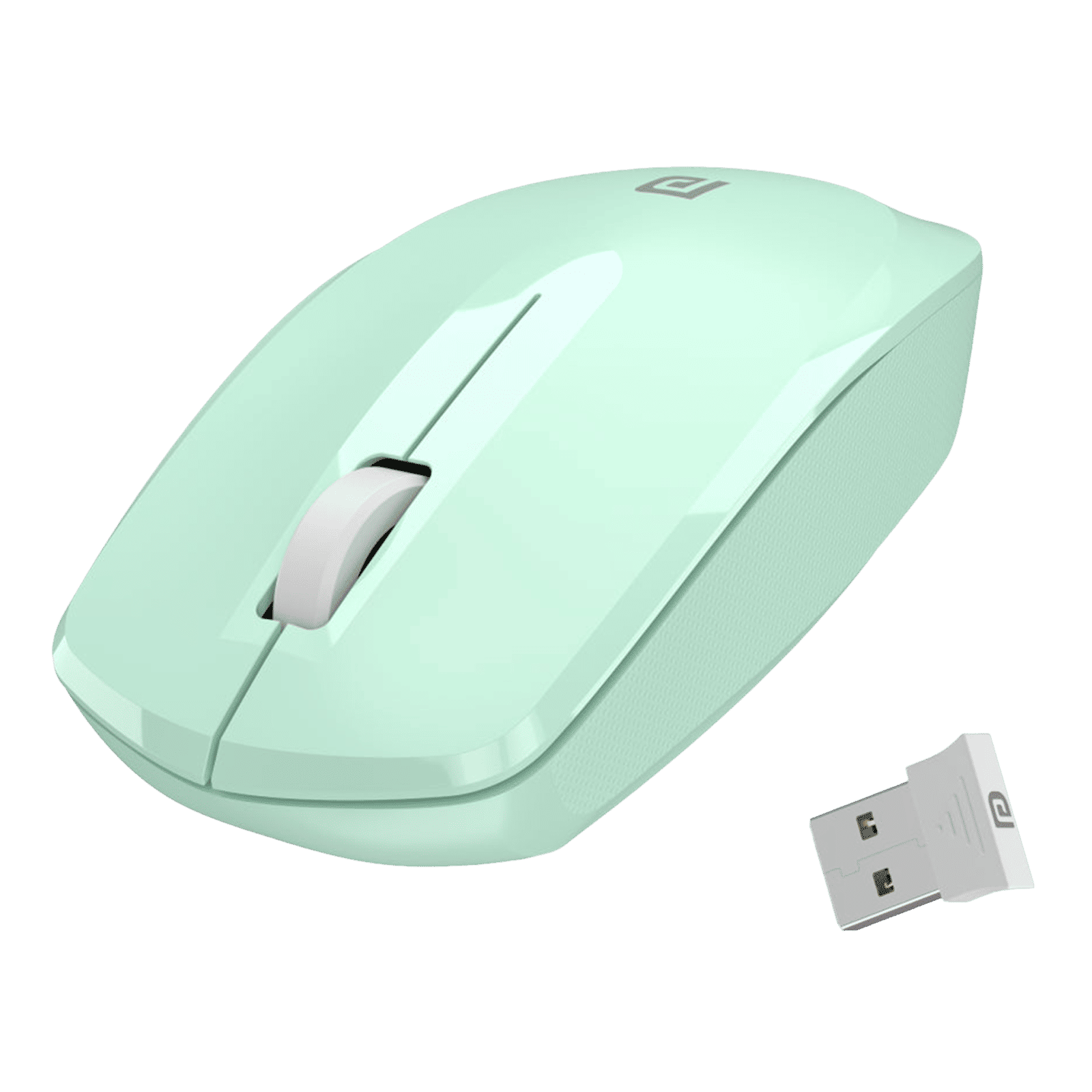 PORTRONICS Toad 25 Wireless Optical Performance Mouse (1200 DPI, Optimum Tracking, Green)