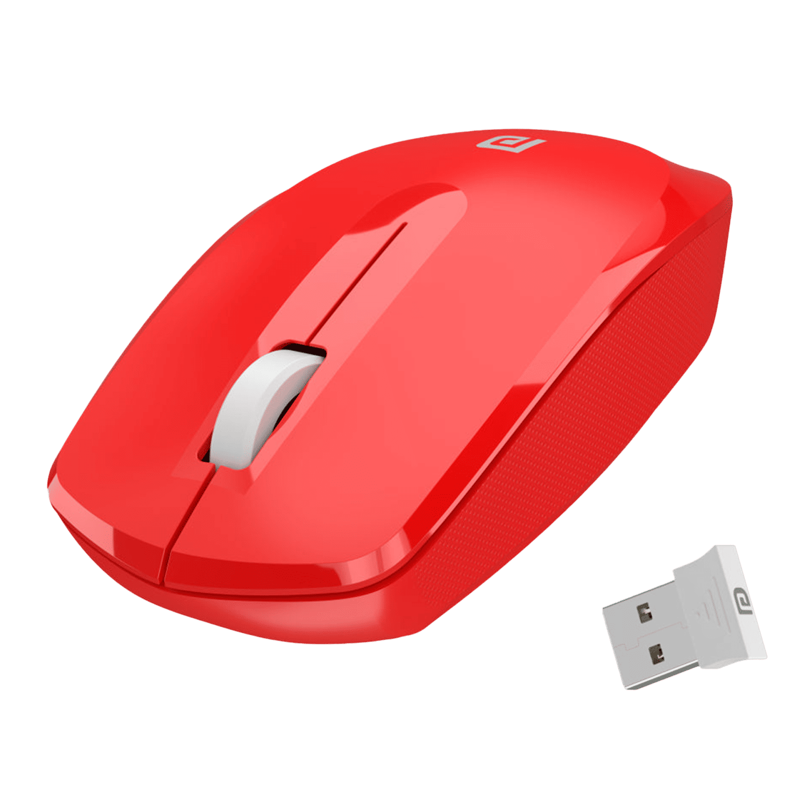 PORTRONICS Toad 25 Wireless Optical Performance Mouse (1200 DPI, Optimum Tracking, Red)