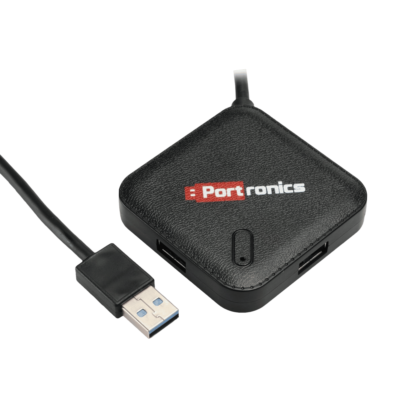 PORTRONICS Mport 34 USB 3.0 Type A to USB 3.0 Type A USB Hub (Up to 5 Gbps Data Transfer, Black)