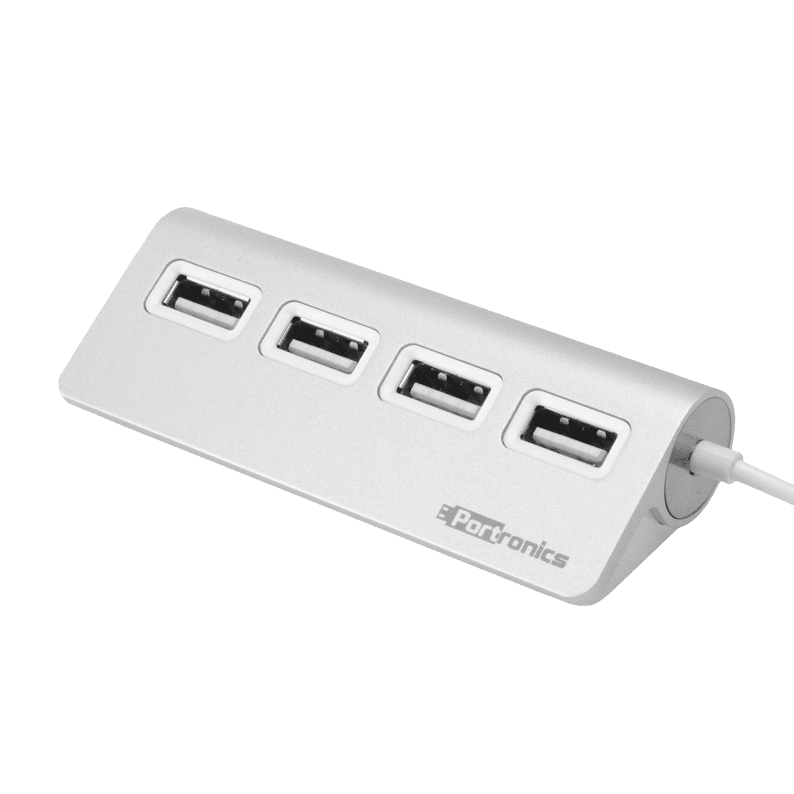 PORTRONICS Mport 24 USB 2.0 Type A to USB 2.0 Type A USB Hub (Up to 5 Gbps Data Transfer, Silver)