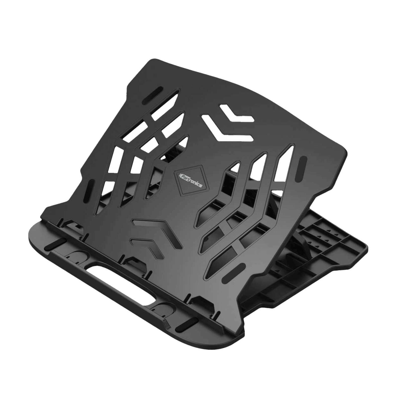 PORTRONICS My Buddy Hexa 22 Stand For 15 Inch Laptops (360-Degree View, POR 1157, Black)