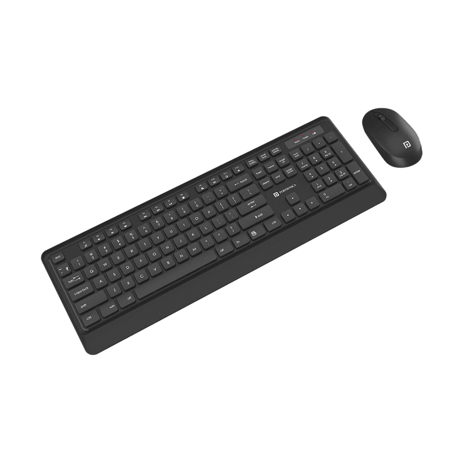 PORTRONICS Key 5 Wireless Keyboard & Mouse Combo (Silent Key Function, Z Black)