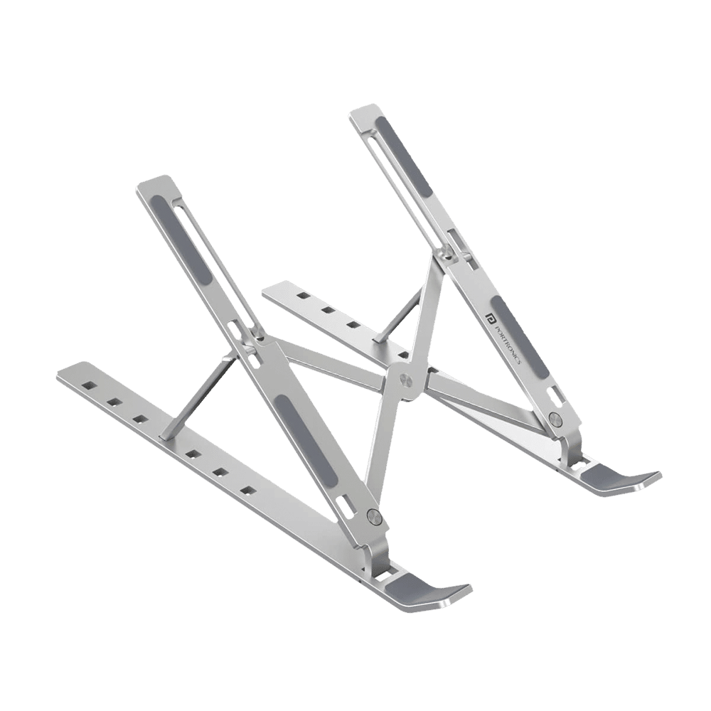 PORTRONICS My Buddy K Stand For Laptop (7 Adjustable Levels, POR 1659, Silver)