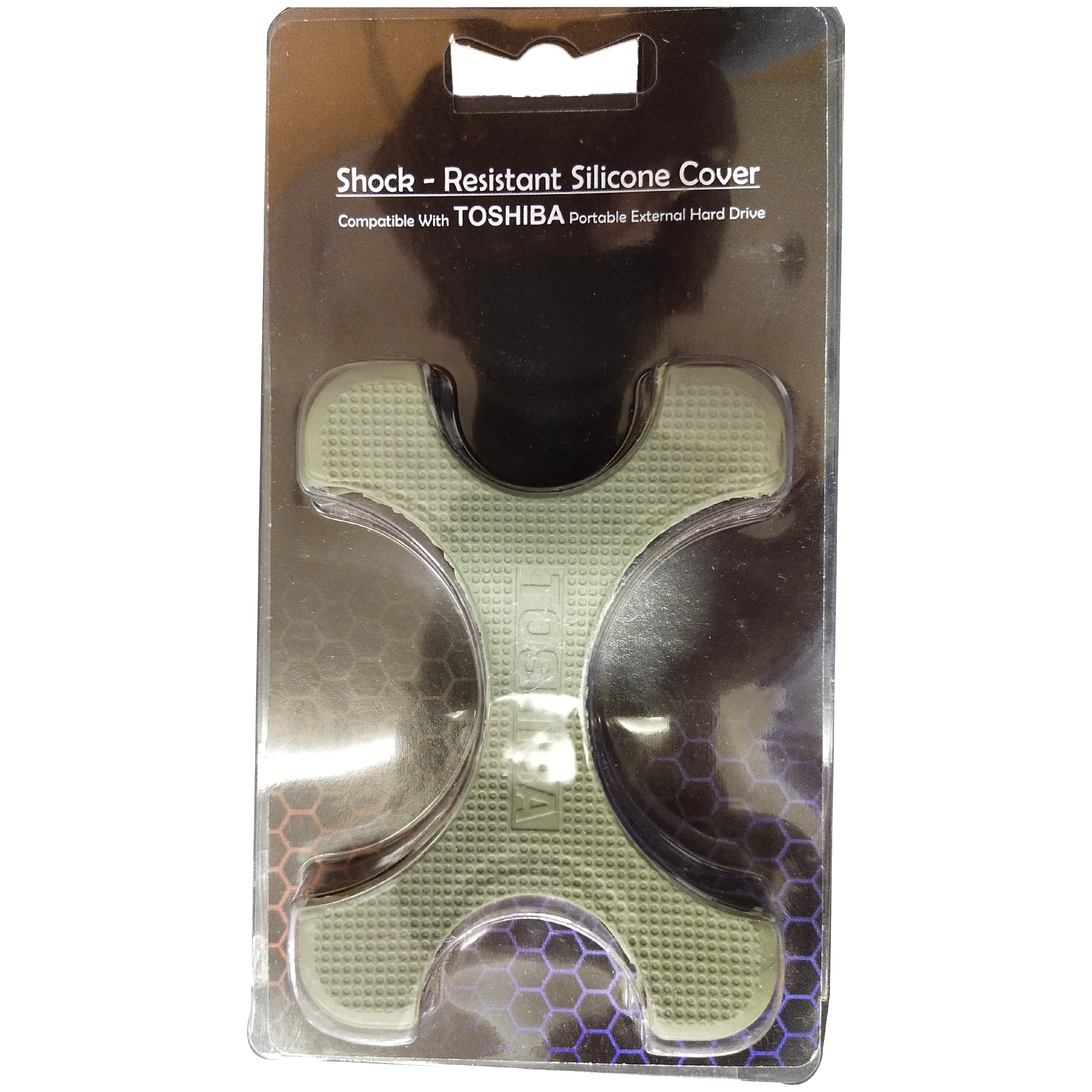 TOSHIBA TOS X Silicone Back Case For Canvio External Hard Drive (Shock Resistant, Beige)