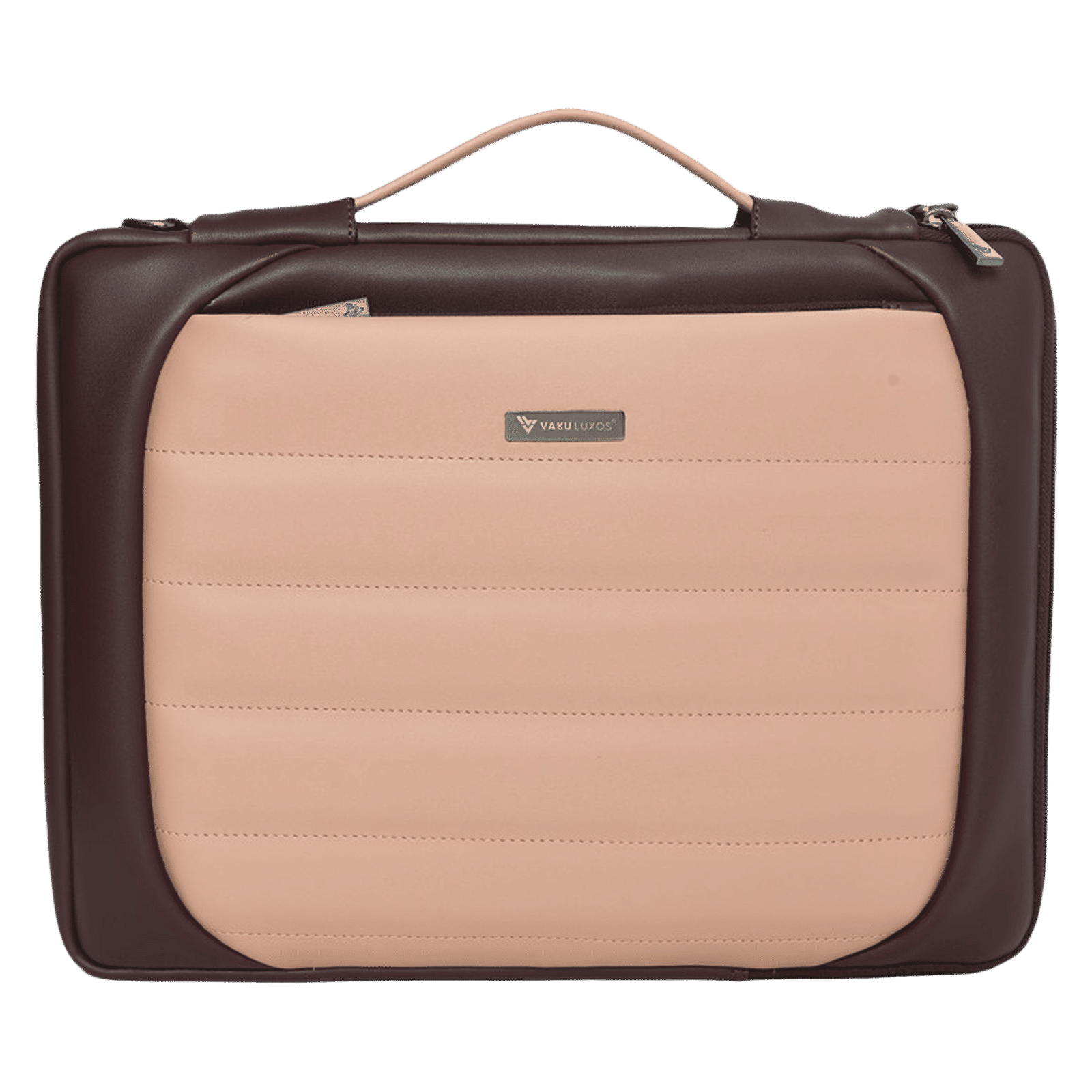 Dr. Vaku Lasa Chivelle Vegan Leather Laptop Sling Bag for 13 & 14 Inch Laptop (Water Resistant, Cherry/Pink)