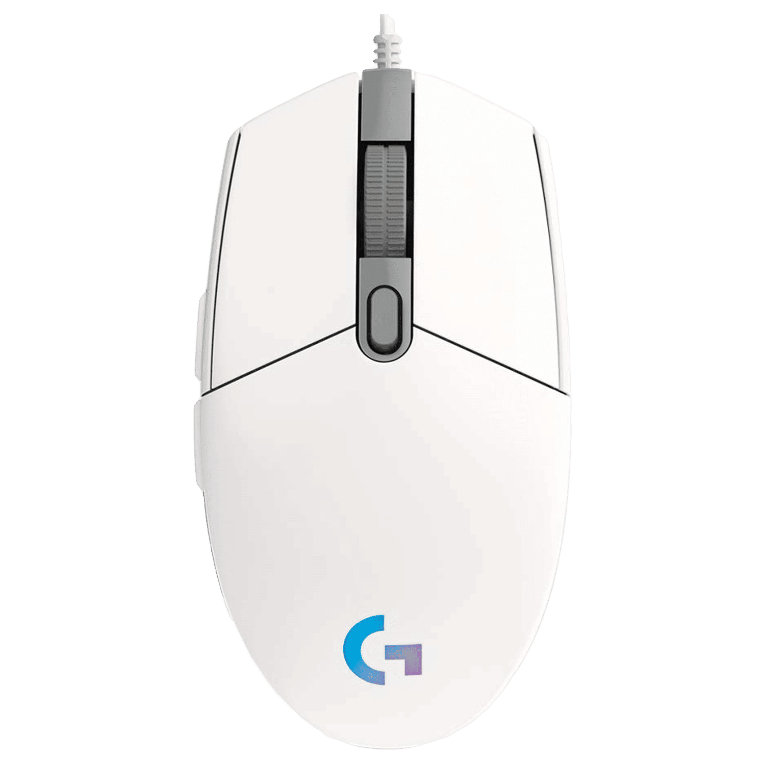 logitech G203 Wired Mouse with Customizable Buttons (8000 DPI, LED Lights, White)