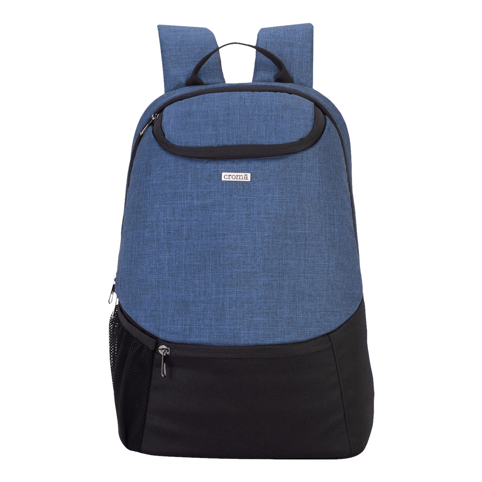 Croma Polyester Laptop Backpack for 15.6 Inch Laptop (21 L, Padded Shoulder Straps, Blue and Black)