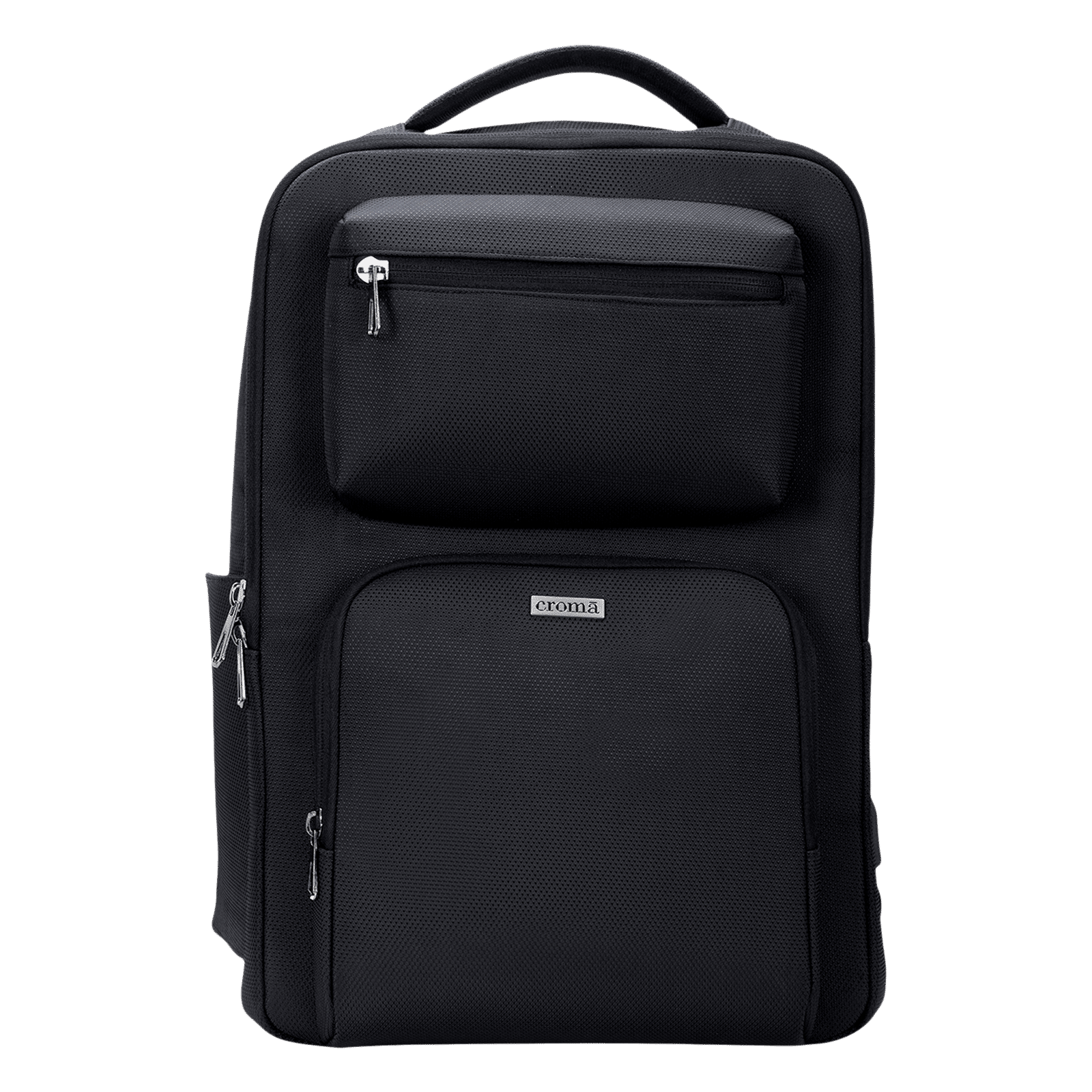 Croma Polyester Fabric Laptop Backpack for 17 Inch Laptop (23 L, Anti Theft Compartment, Black)