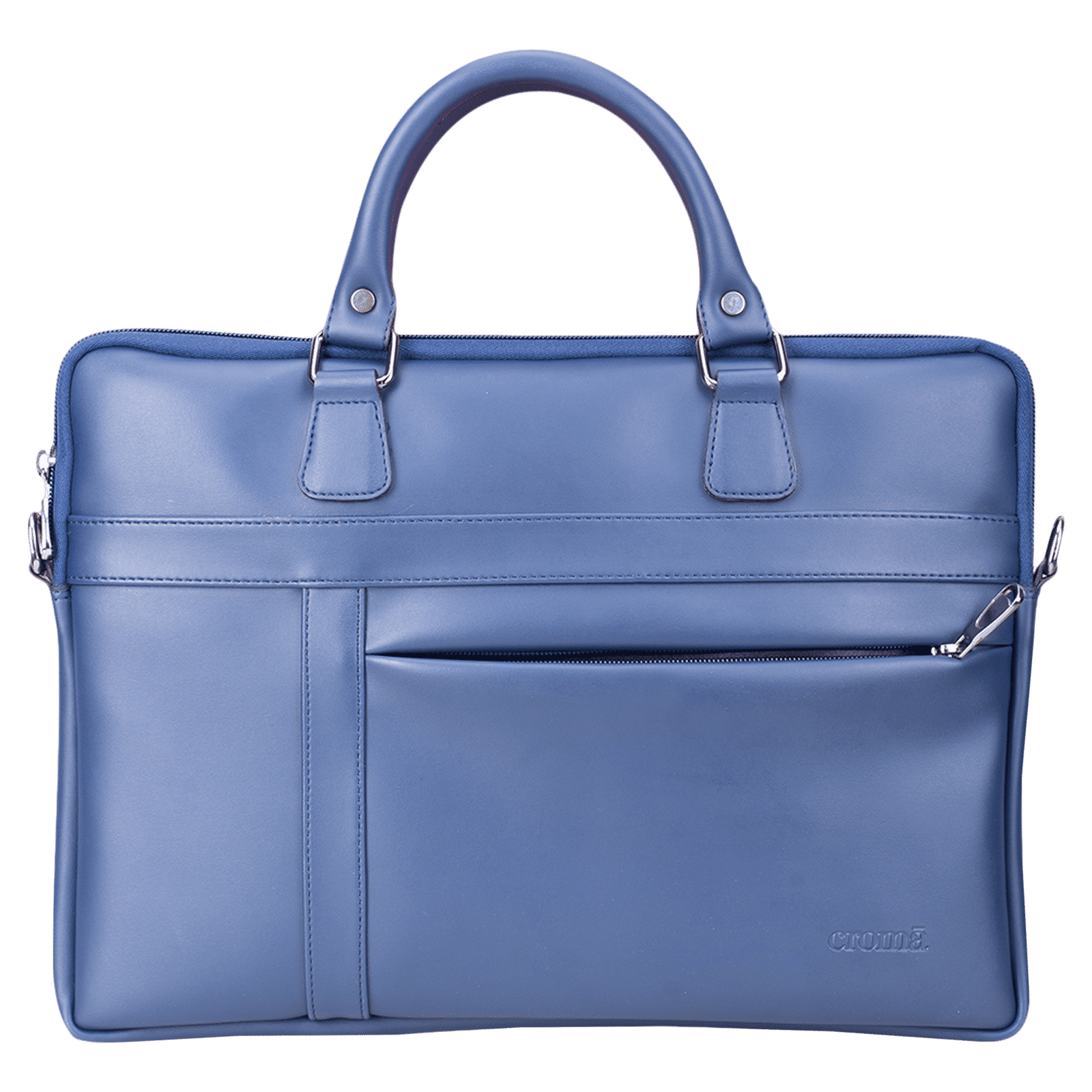 Croma Polyurethane Leather Sling Bag for 14 Inch Laptop (Water Resistant, Blue)