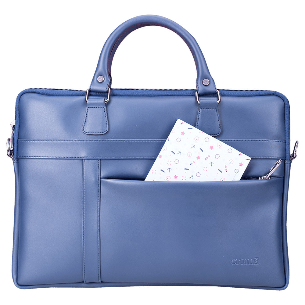 Buy Croma Polyurethane Leather Sling Bag for 14 Inch Laptop (Water