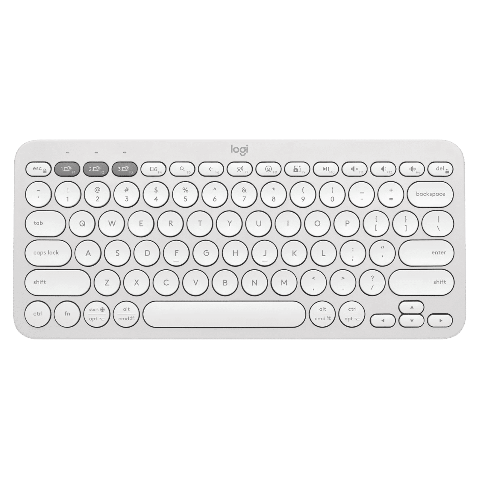 logitech Pebble Keys 2 Bluetooth Wireless Keyboard with Multi Device Pairing (10 Customizable Keys, Tonal White)