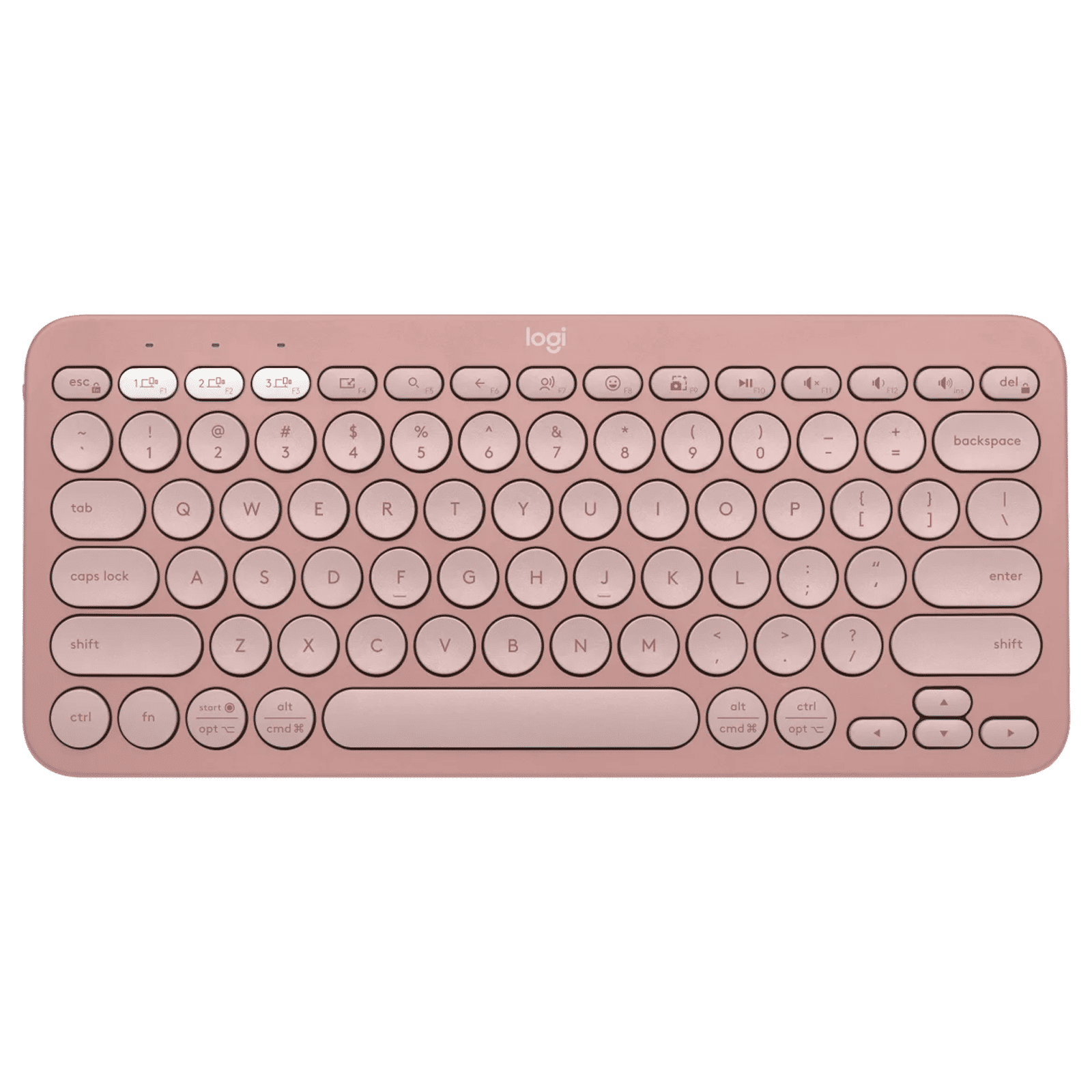 logitech Pebble Keys 2 Bluetooth Wireless Keyboard with Multi Device Pairing (10 Customizable Keys, Tonal Rose)