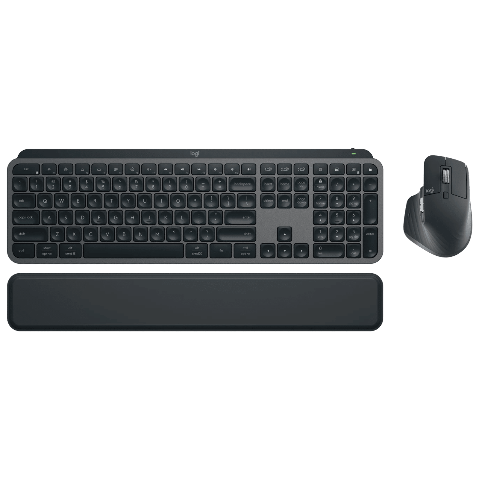 logitech MX KEYS S Rechargeable Wireless Keyboard & Mouse Combo (Fast Fluid Precise Typing, Graphite)