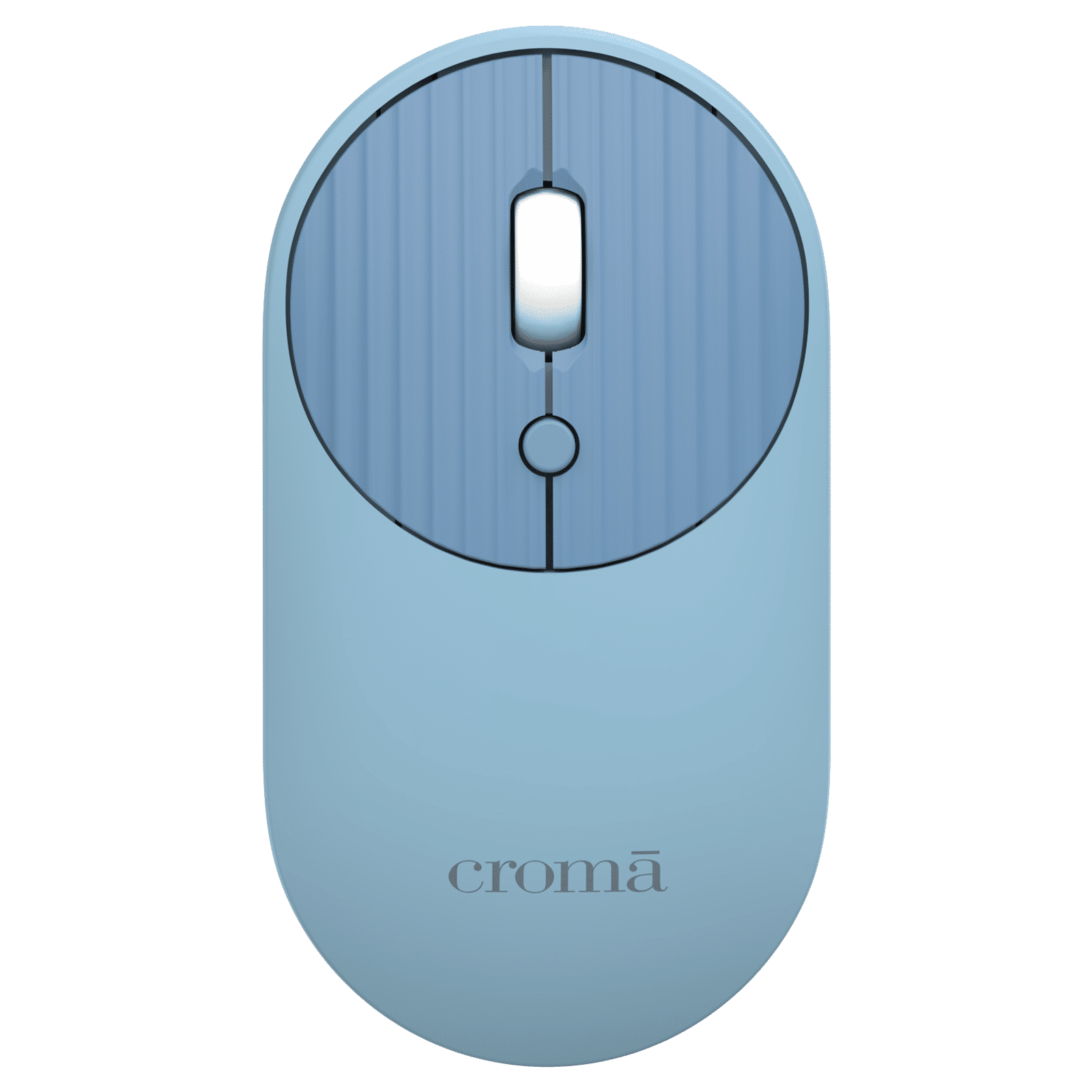 Croma 2.4 GHz Wireless Optical Mouse with Power Saving Feature (1600 DPI Adjustable, Ambidextrous Design, Blue)