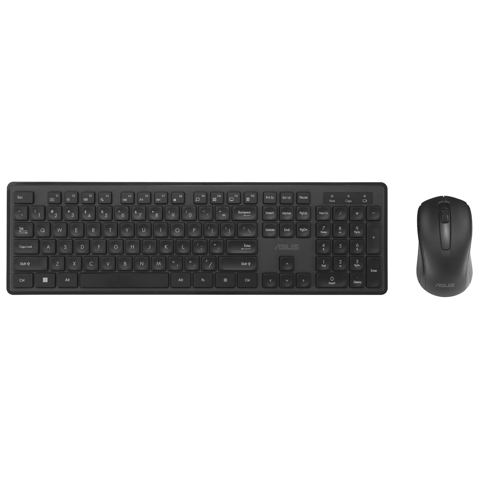 ASUS CW101 Wireless Keyboard & Mouse Combo (12 Hot Keys, 1000 DPI, Laser-engraved Keycaps, Black)