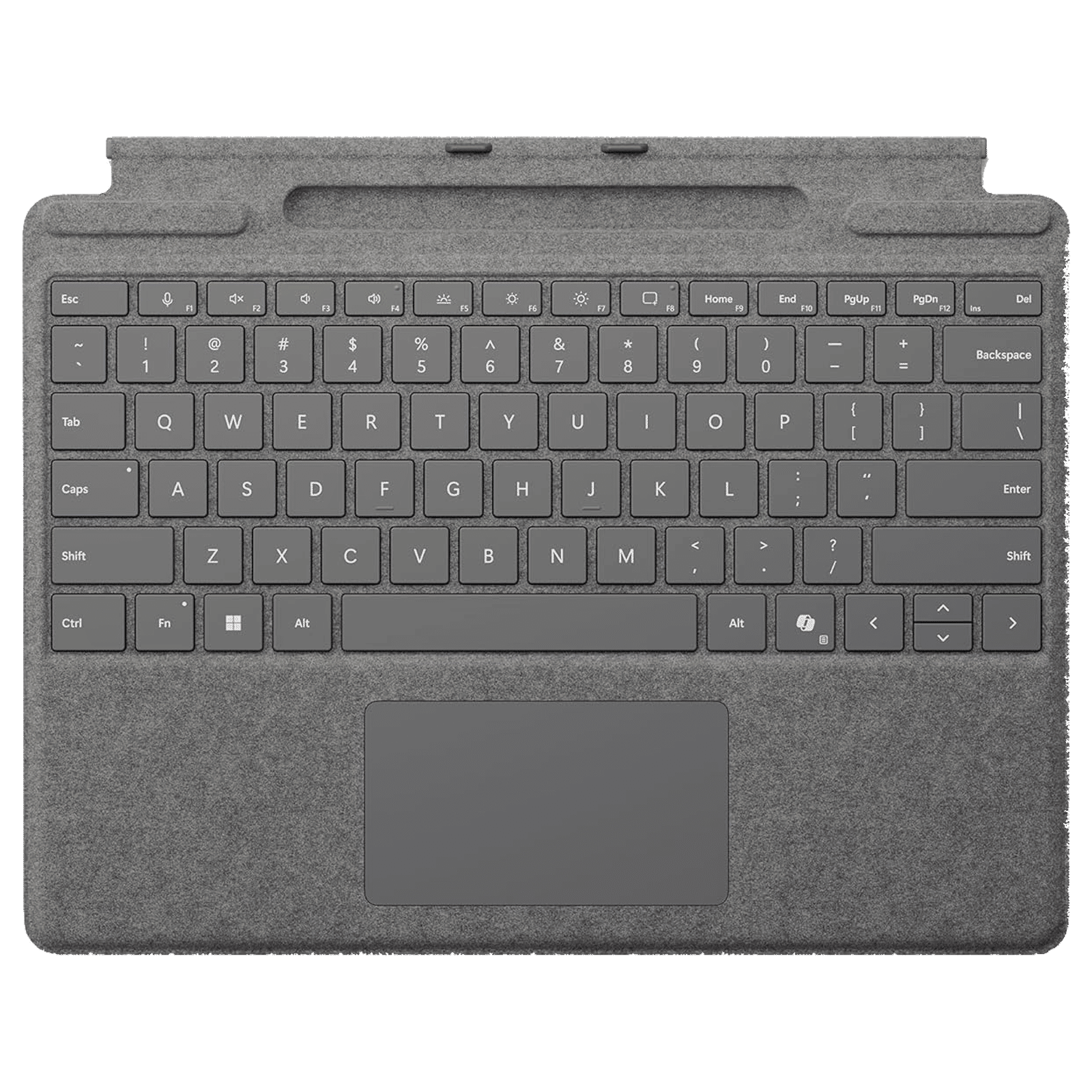 Microsoft EP2-01842 Wireless Keyboard Case for Surface Pro (11th Gen) with Pen Storage (78 Backlit Keys, Platinum)